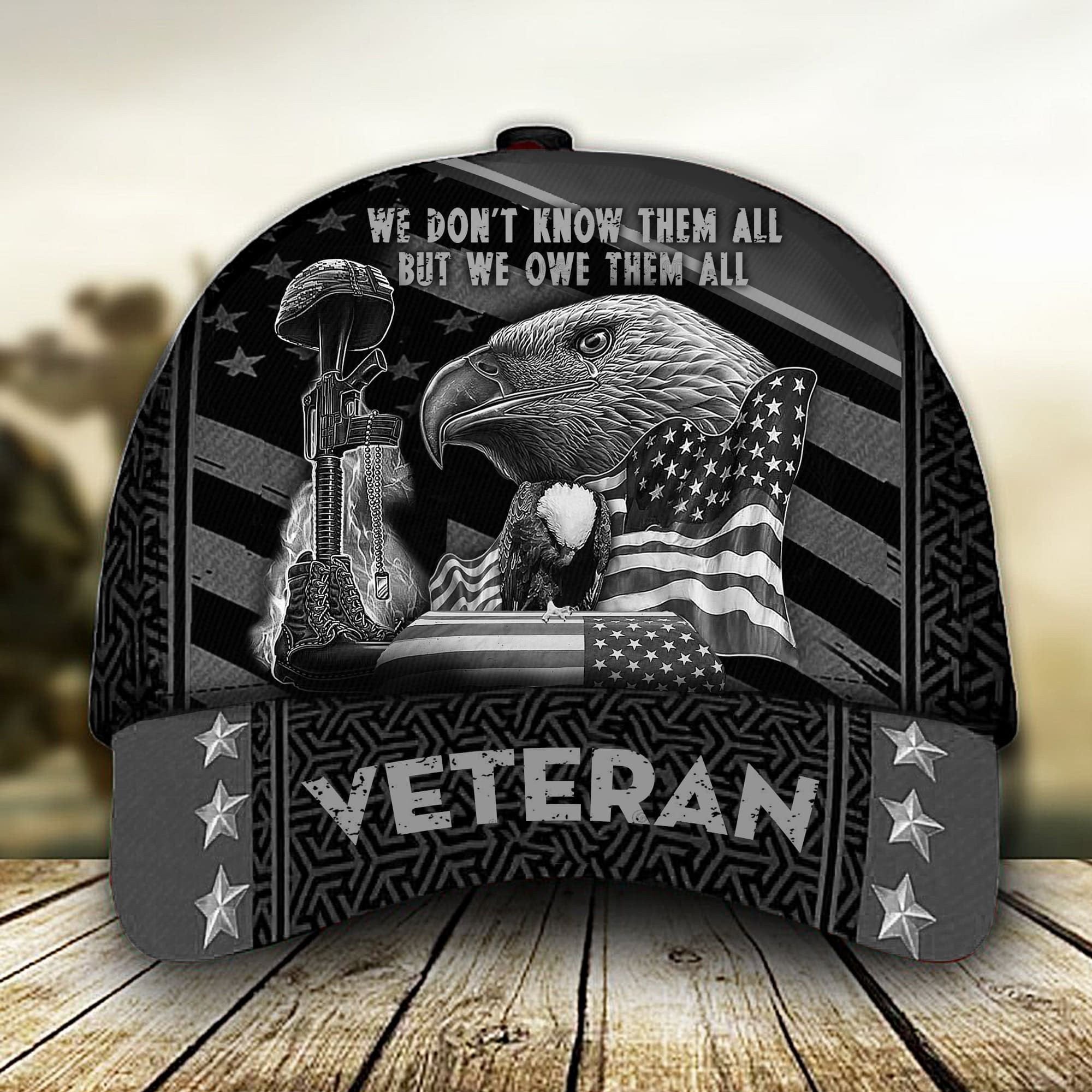 The Best Veteran Cap 3D Multicolor Cotton
