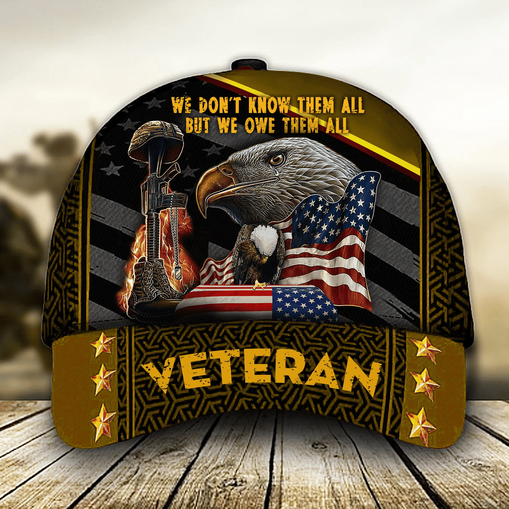 The Best Veteran Cap 3D Multicolor Cotton