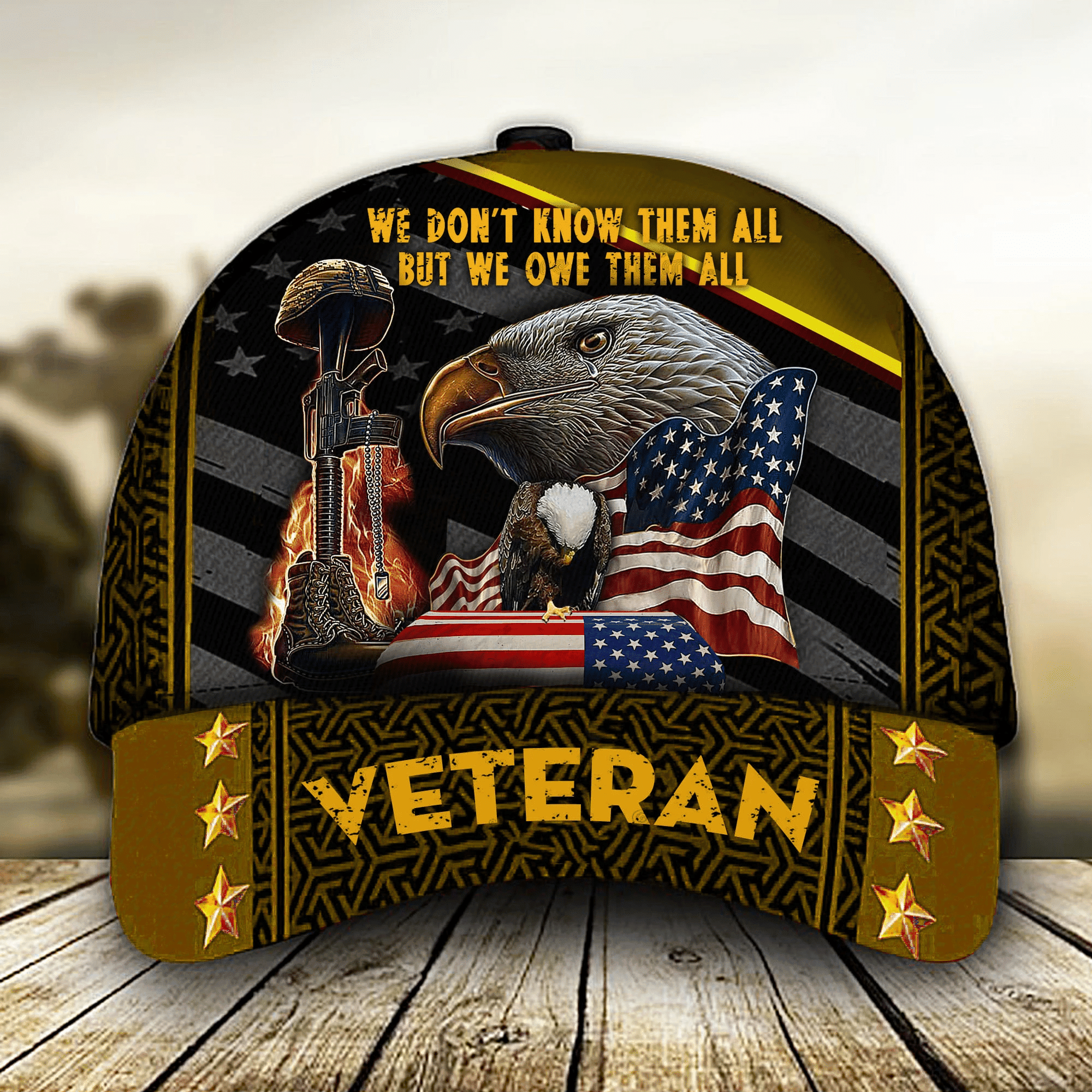 The Best Veteran Cap 3D Multicolor Cotton
