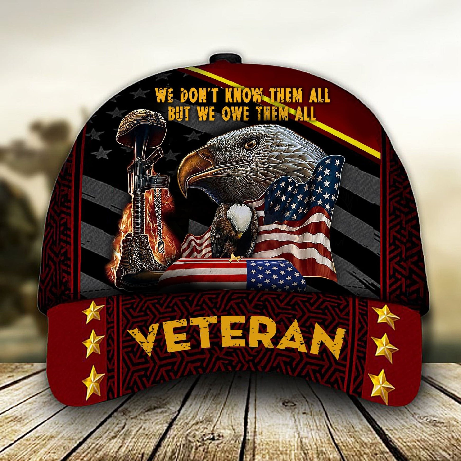 The Best Veteran Cap 3D Multicolor Cotton
