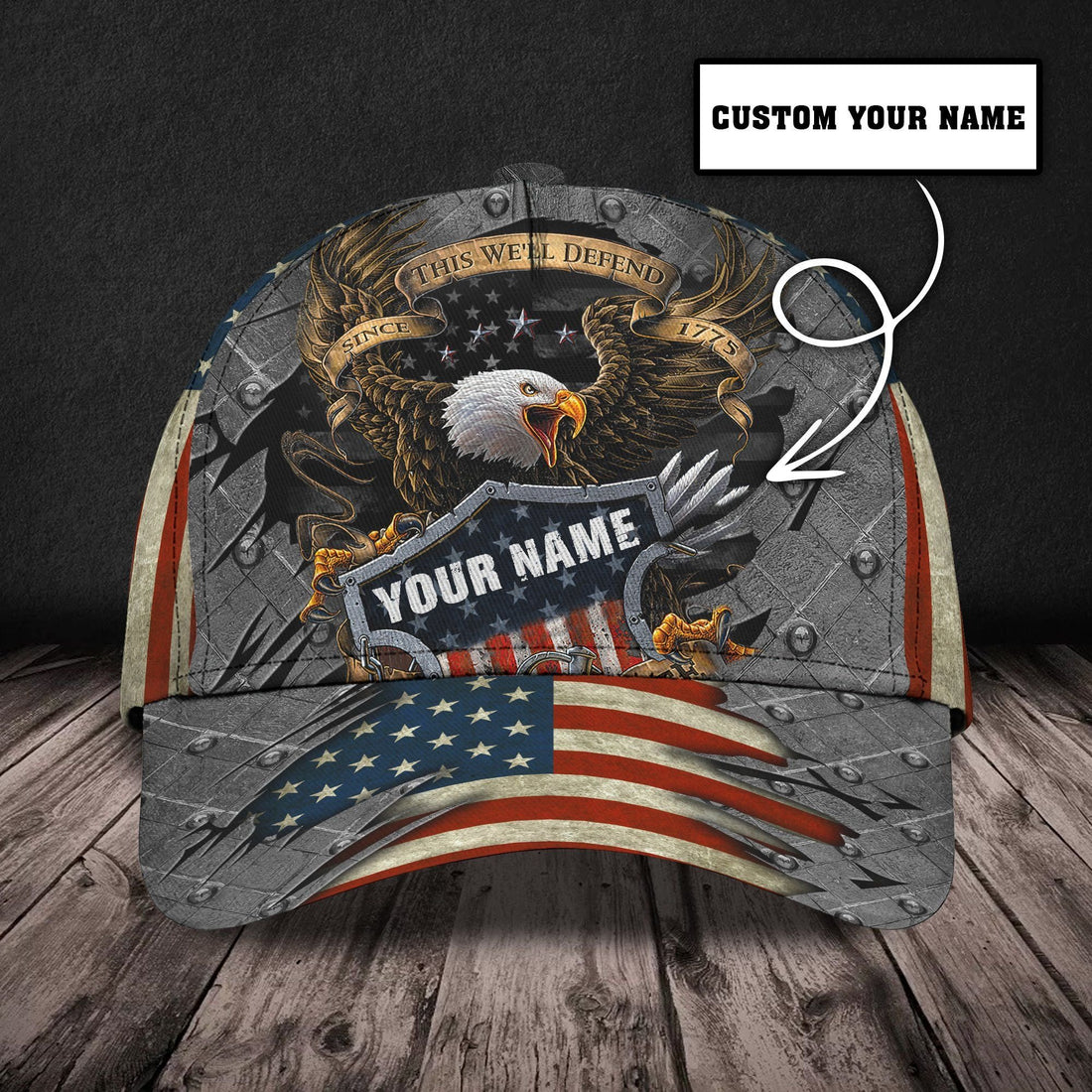 Proud To Be A Veteran Classic Cap 3D Personalized