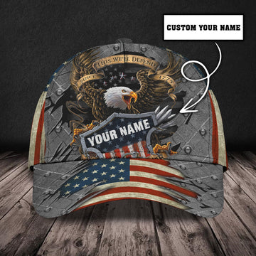 Proud To Be A Veteran Classic Cap 3D Personalized