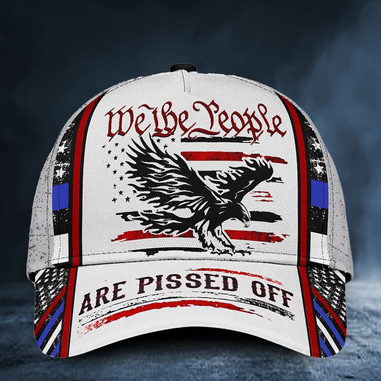 Premium Veteran Cap Multicolored 3D Printed American Flag - Patriotism