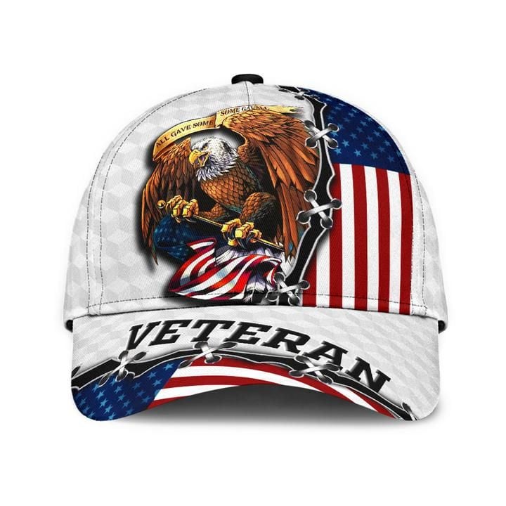 Premium Eagle US Veteran Cap 3D White