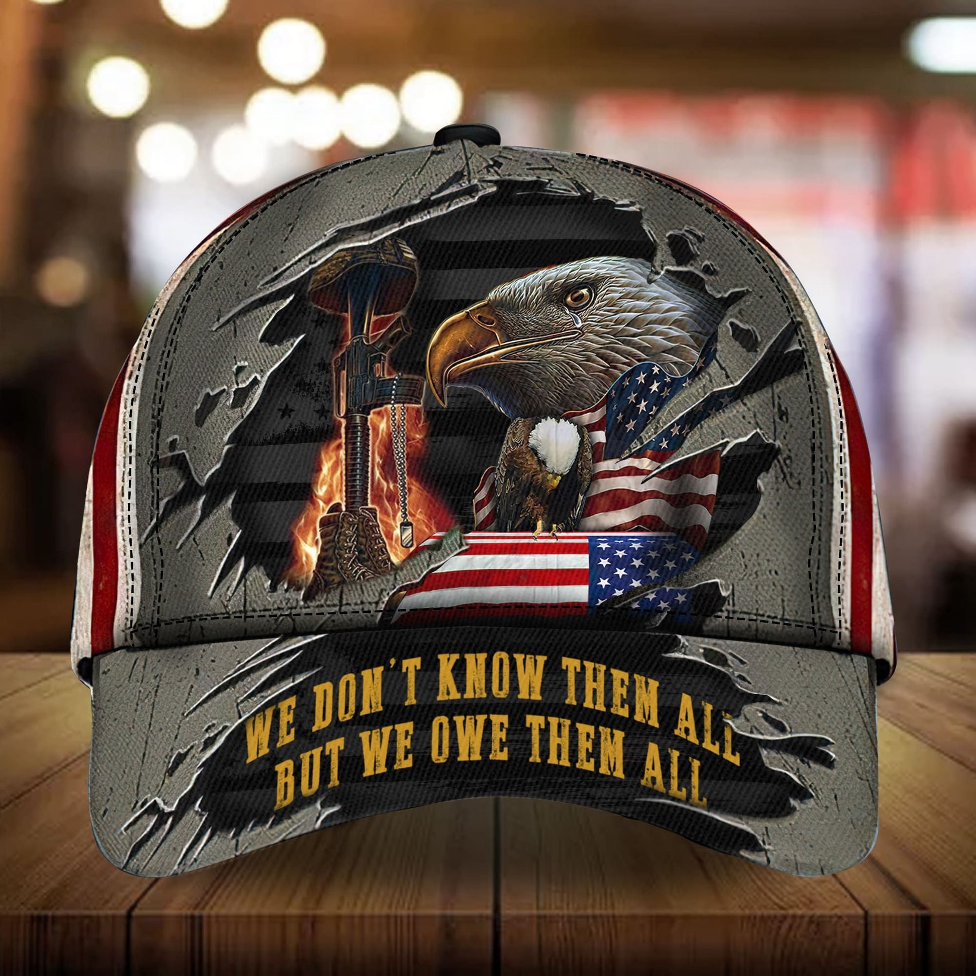 Premium Veteran Classic Cap Iron Pattern 3D Printed