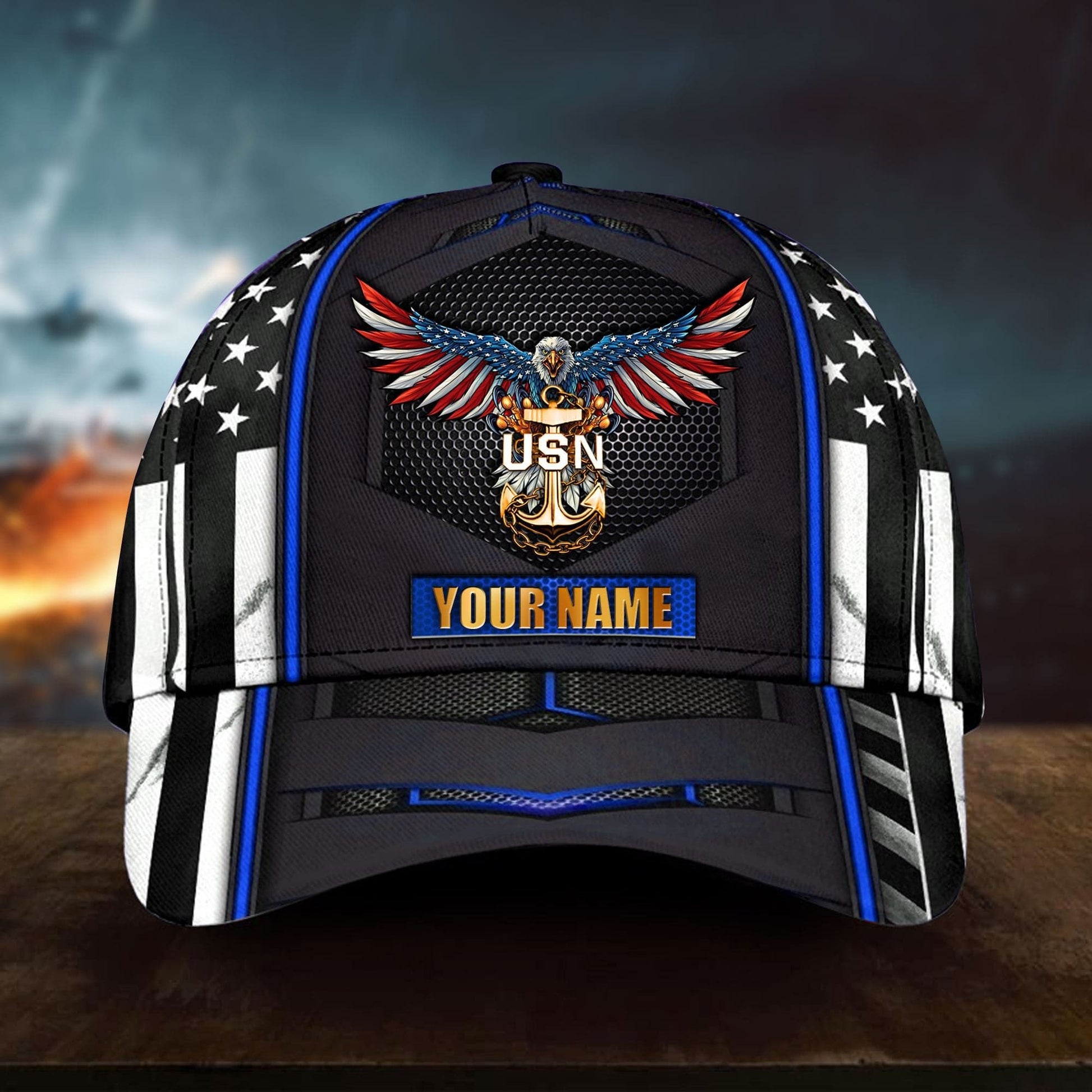 Premium U.S Veteran Cap 3D Multicolor Personalized