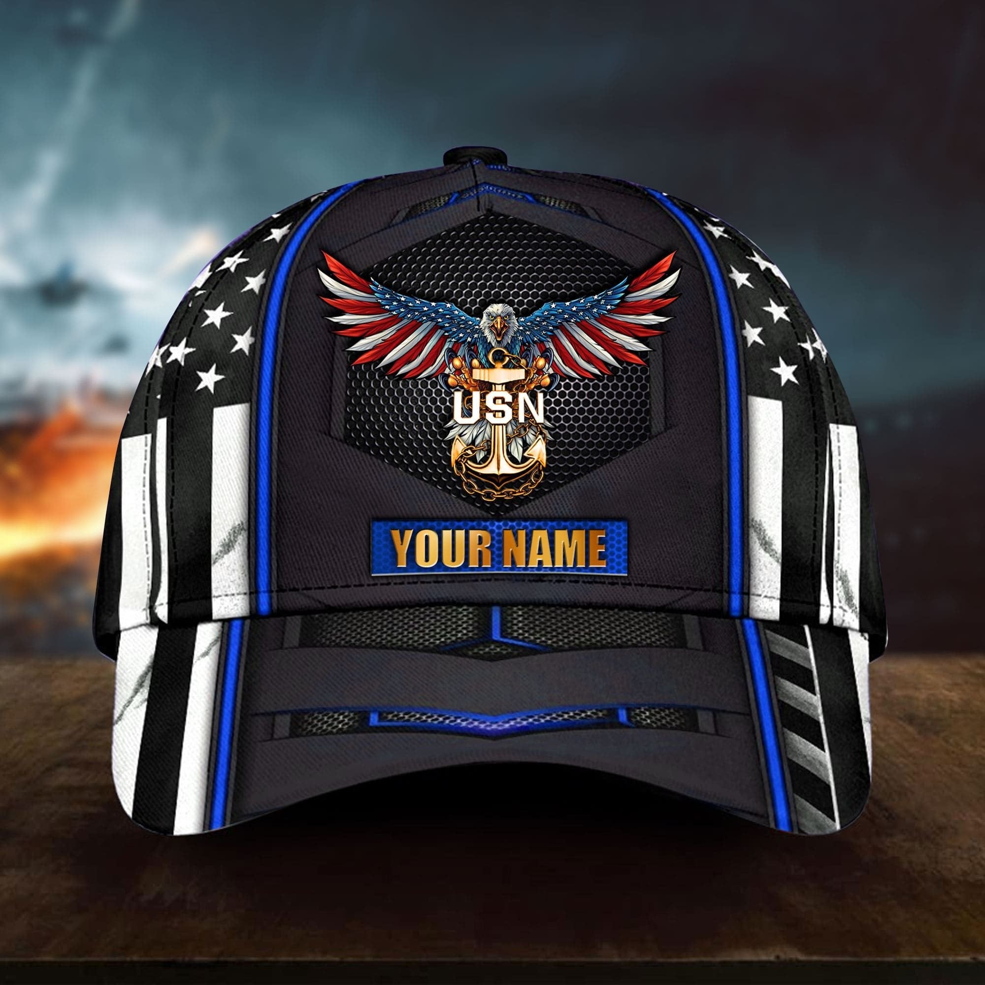 Premium U.S Veteran Cap 3D Multicolor Personalized