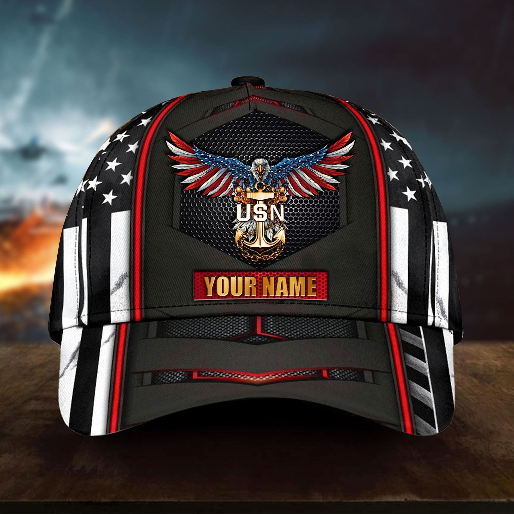 Premium U.S Veteran Cap 3D Multicolor Personalized