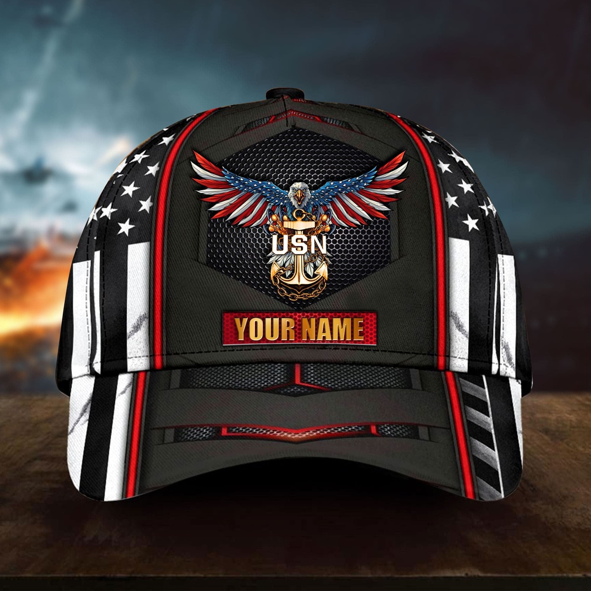 Premium U.S Veteran Cap 3D Multicolor Personalized
