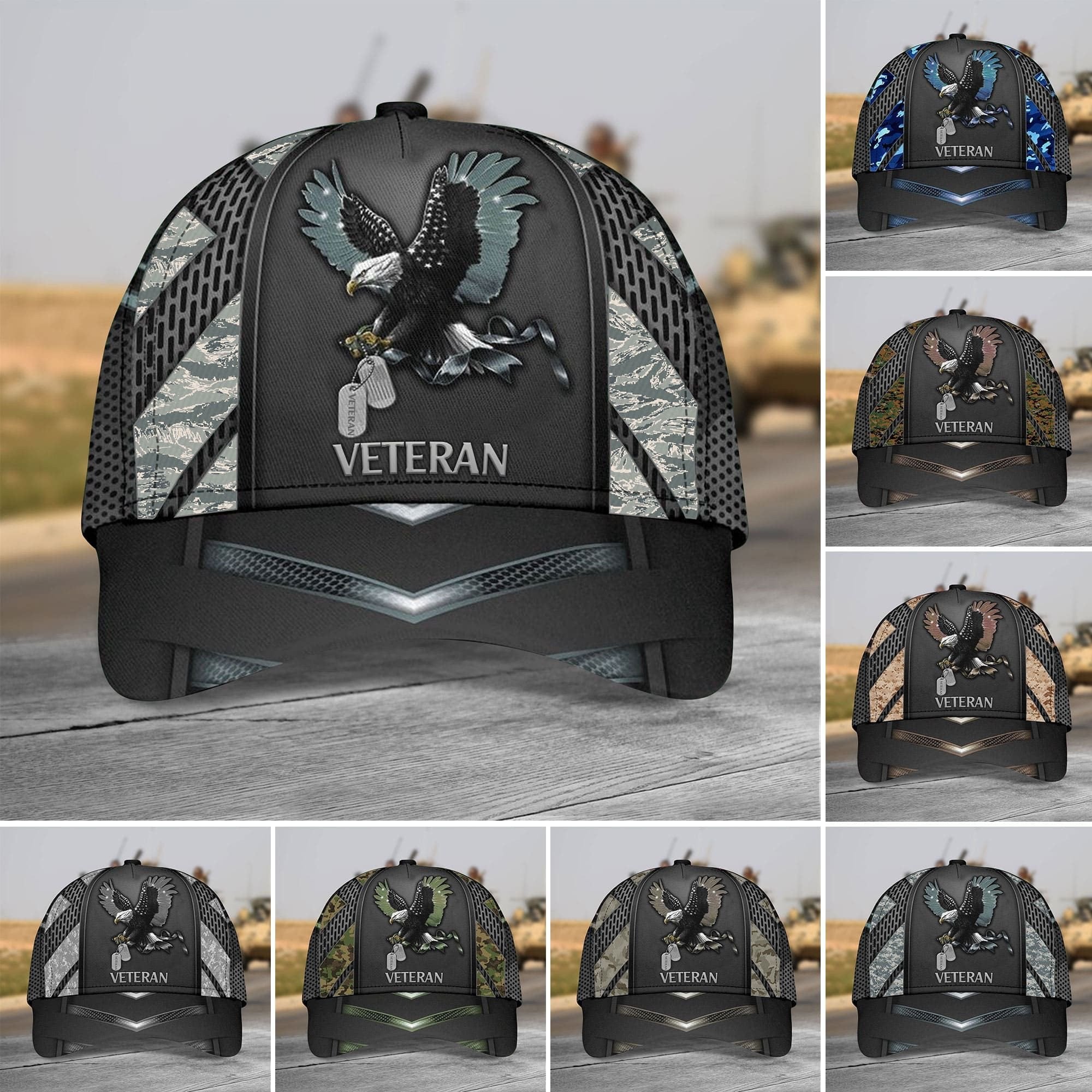 Premium Eagle Veteran Cap Camo Multicolor
