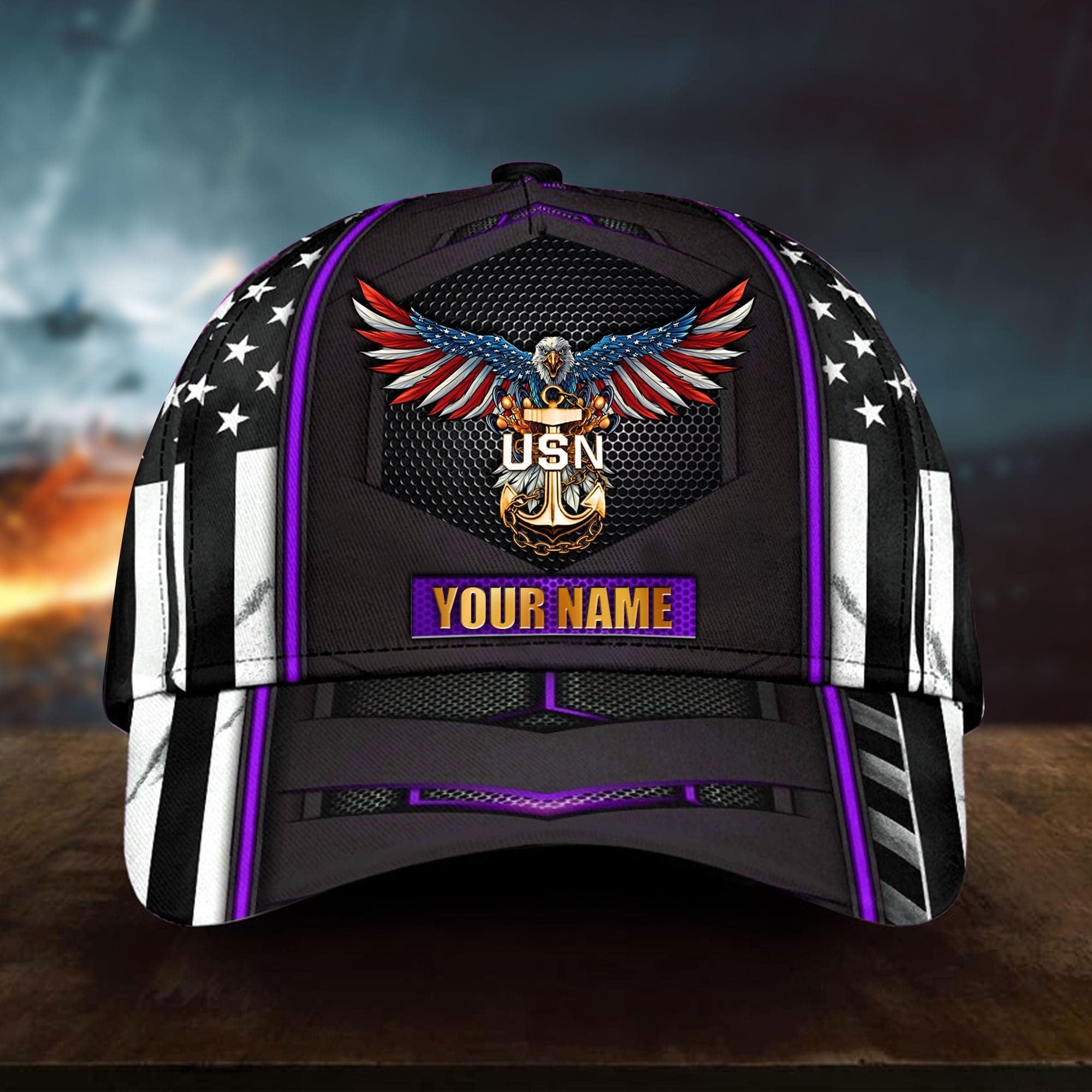 Premium U.S Veteran Cap 3D Multicolor Personalized