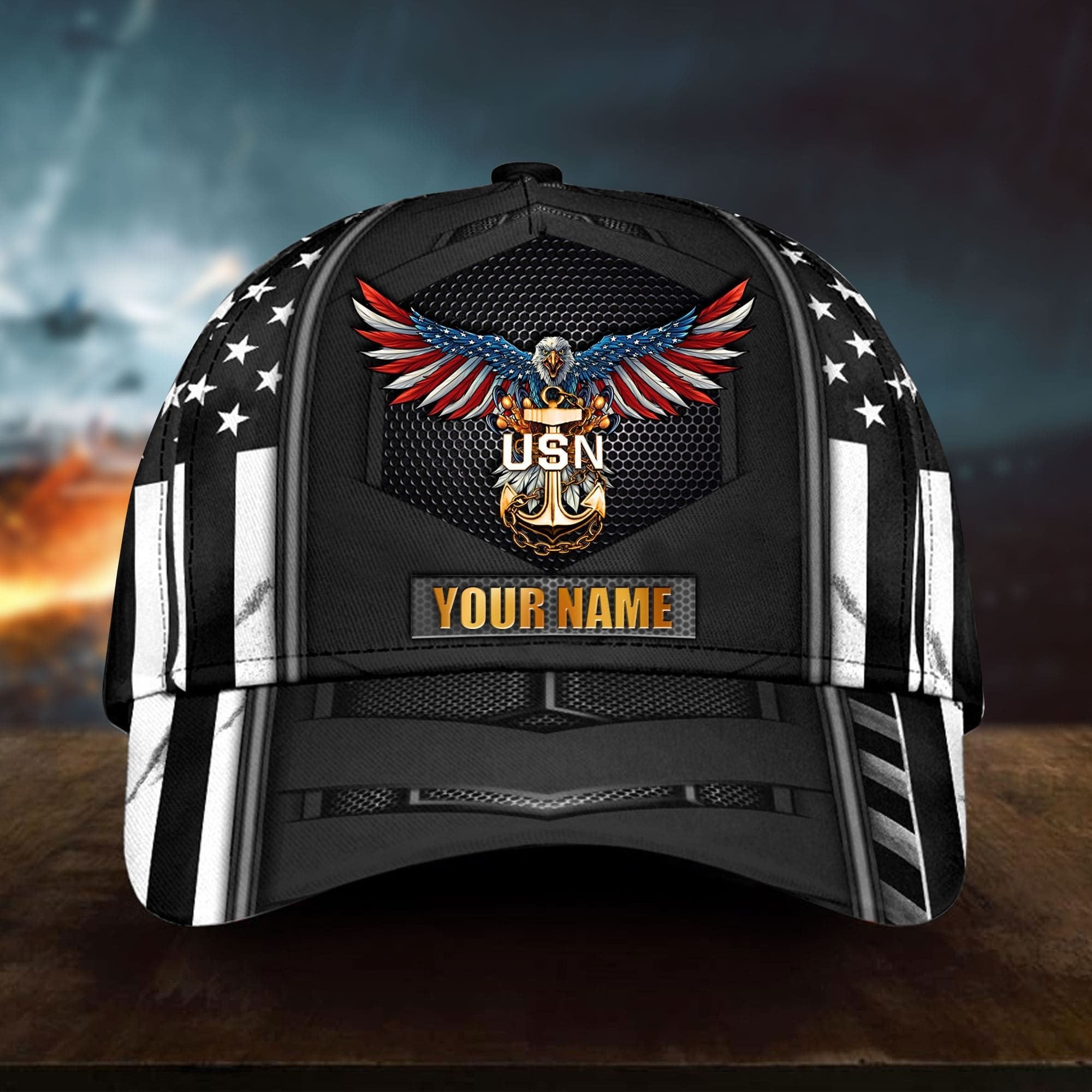 Premium U.S Veteran Cap 3D Multicolor Personalized