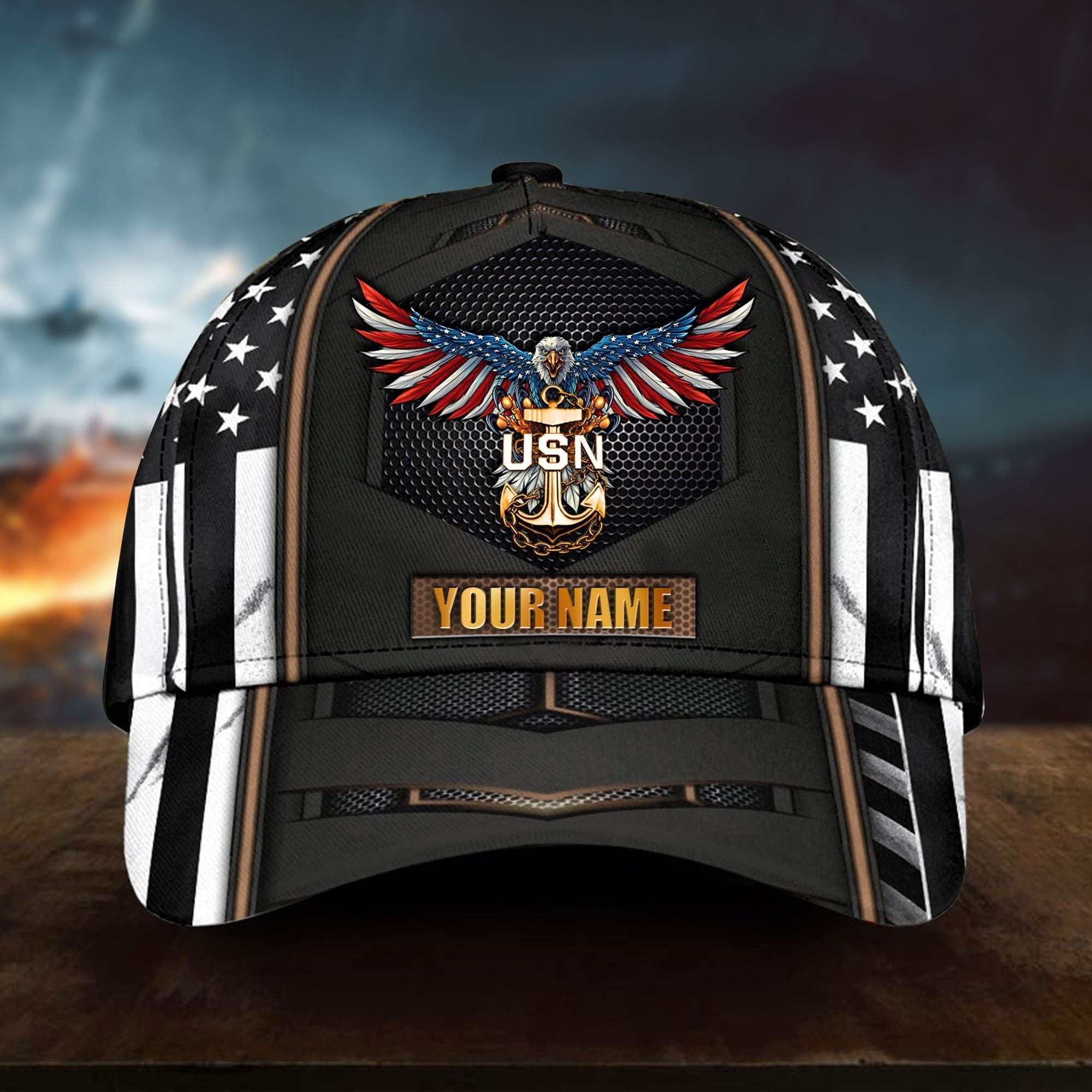 Premium U.S Veteran Cap 3D Multicolor Personalized