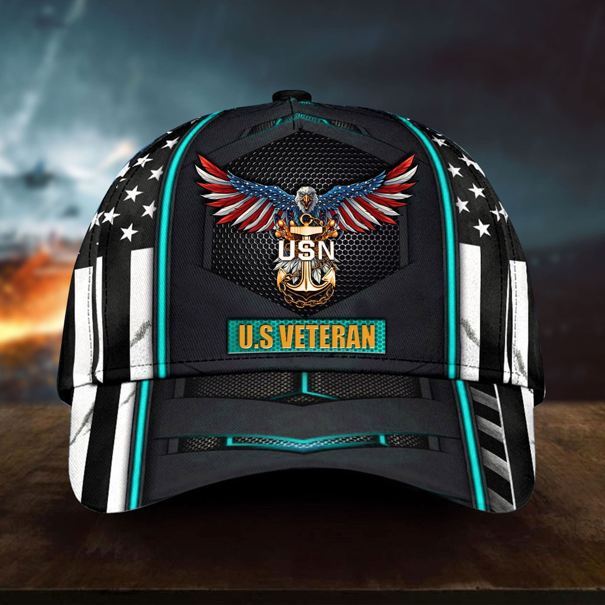Premium U.S Veteran Cap 3D Multicolor