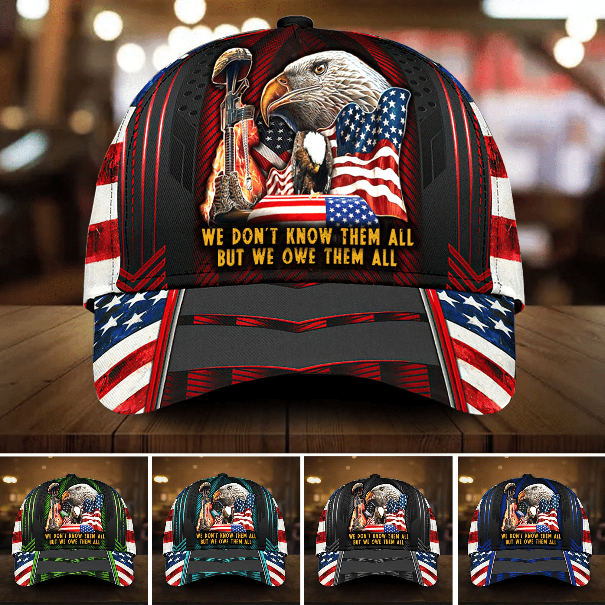 Premium Eagle Veteran Cap Multicolored US