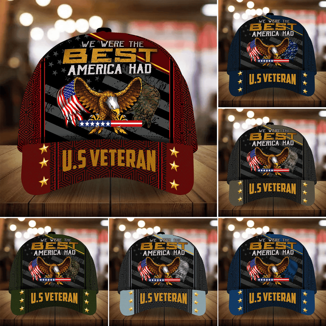 Premium Men's Veteran Cap 3D Camo