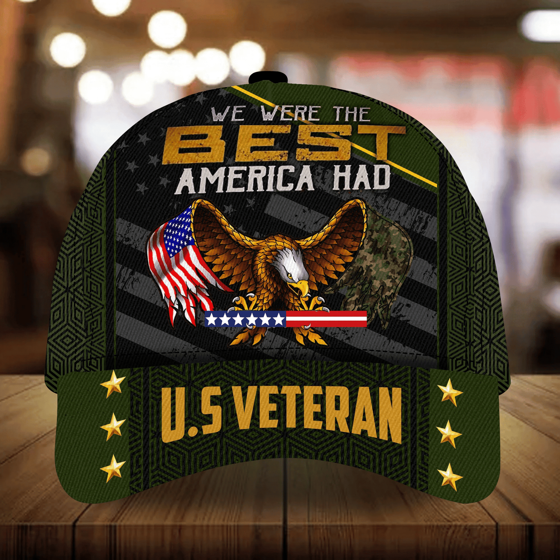 Premium Men's Veteran Cap 3D Camo