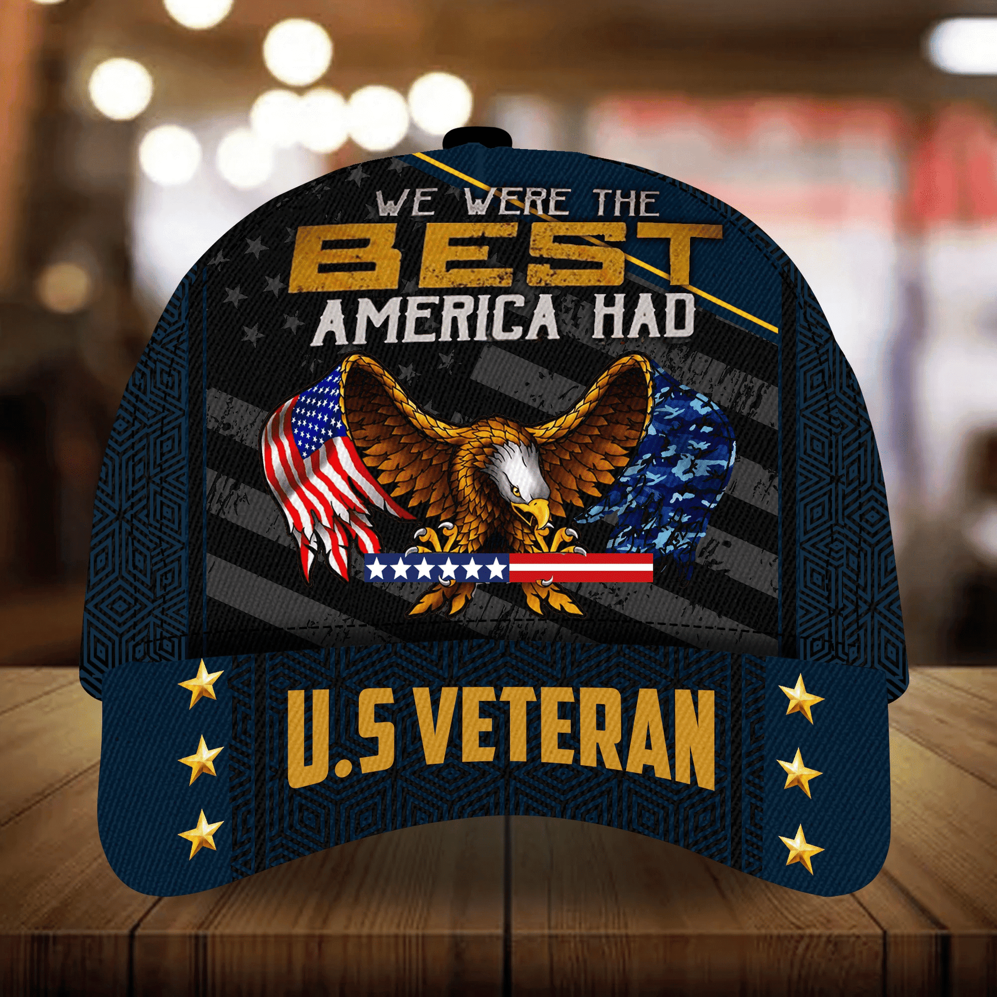 Premium Men's Veteran Cap 3D Camo