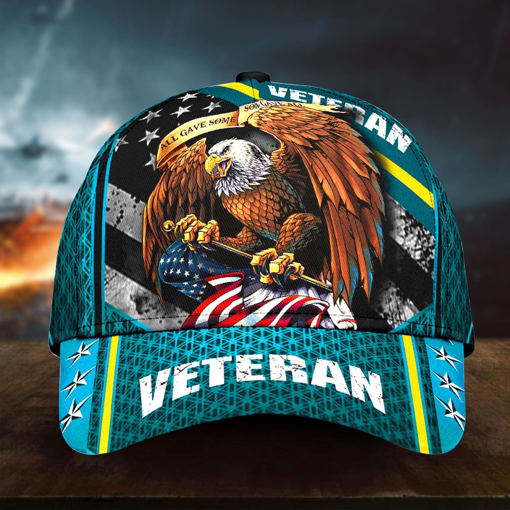 Premium Eagle U.S Veteran Cap 3D Multicolor