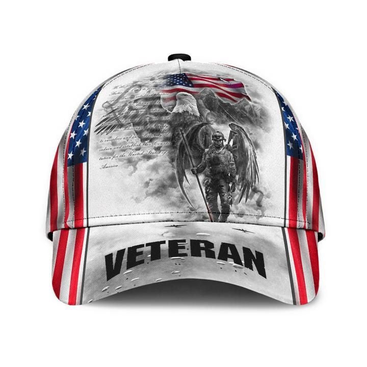 The Best Eagle USA Veteran Cap 3D White