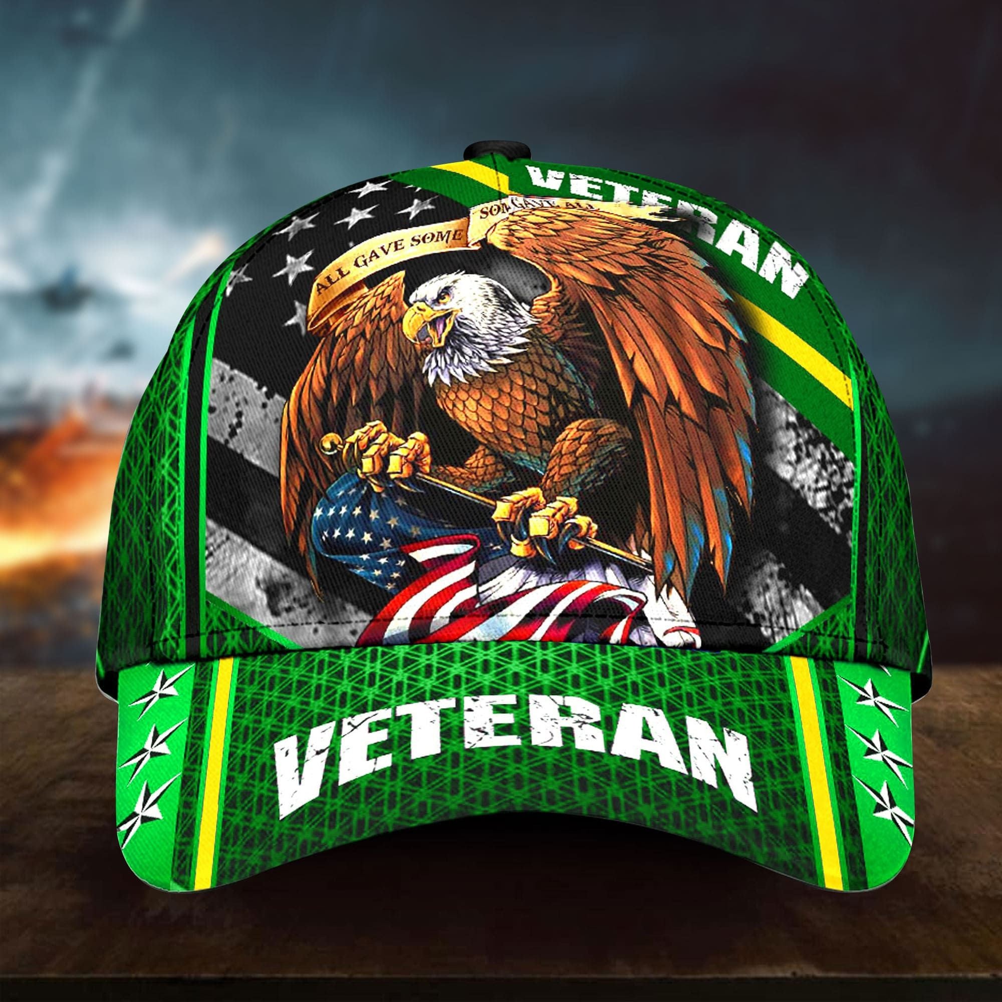 Premium Eagle U.S Veteran Cap 3D Multicolor