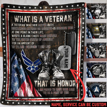 Personalized Unique U.S Veteran Bedding Set PVC281001