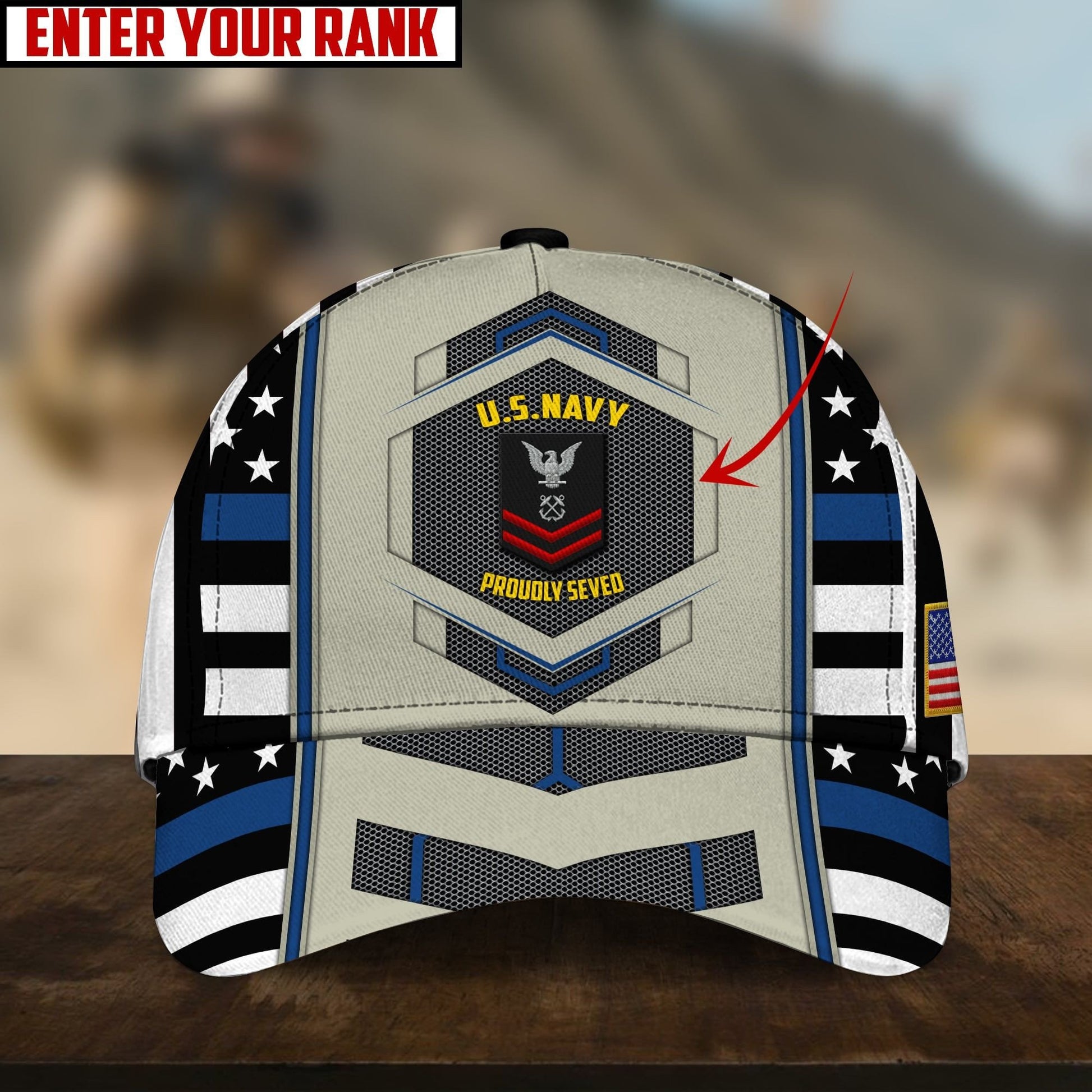 Personalized Unique U.S Veteran 3D Cap PVC281002