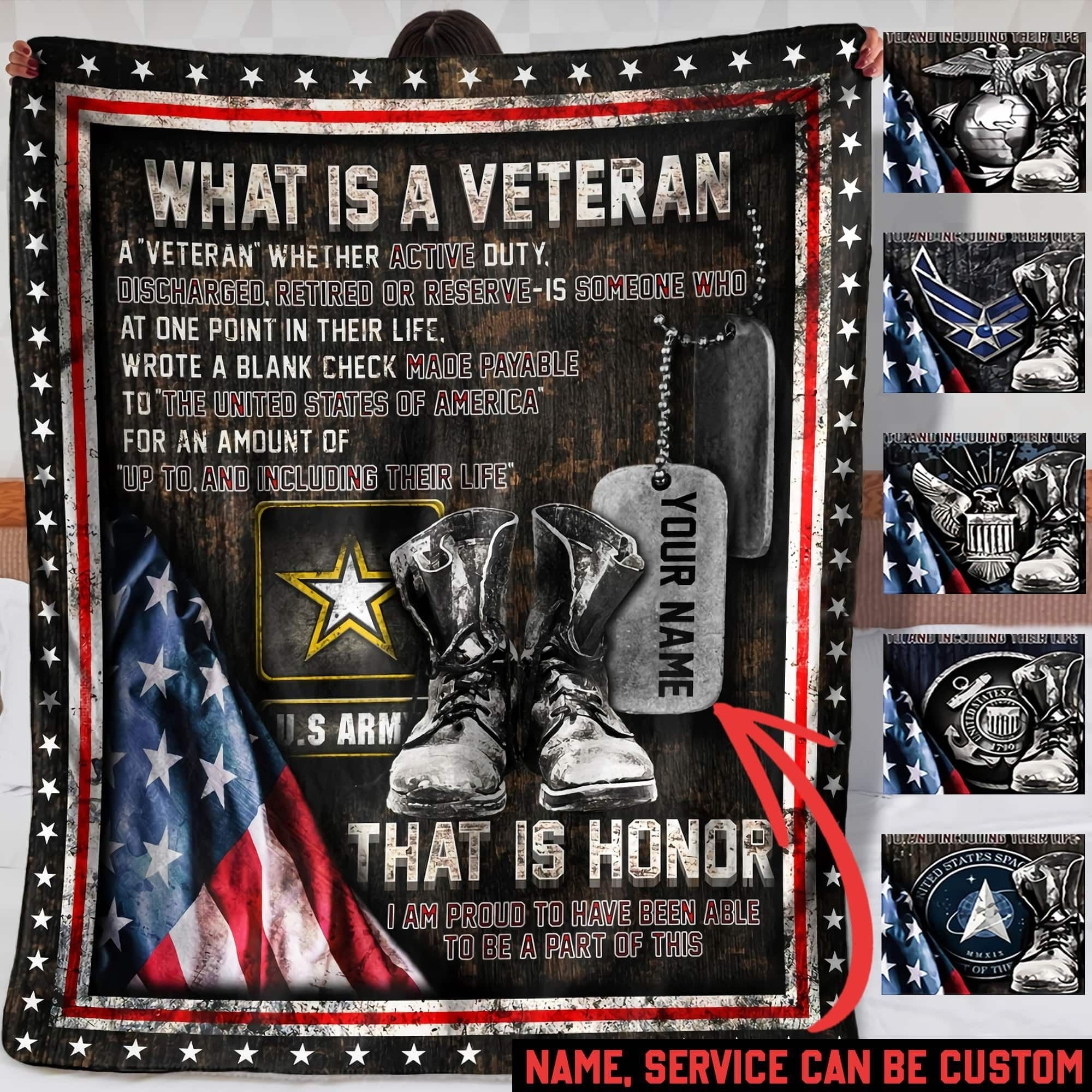 Personalized Unique U.S Veteran Bedding Set PVC281001