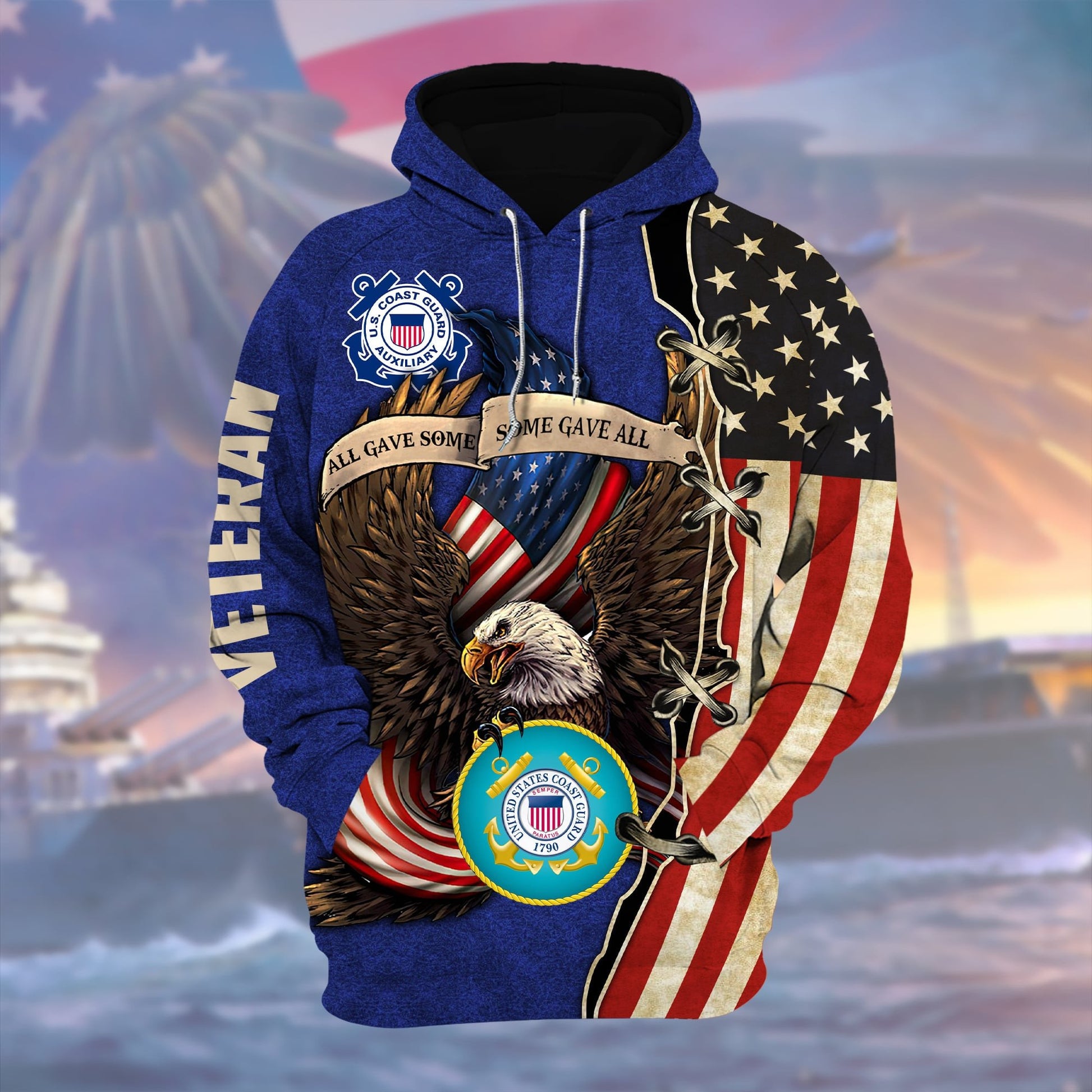 Premium Multiple US Military Services Veteran Hoodie PVC031101