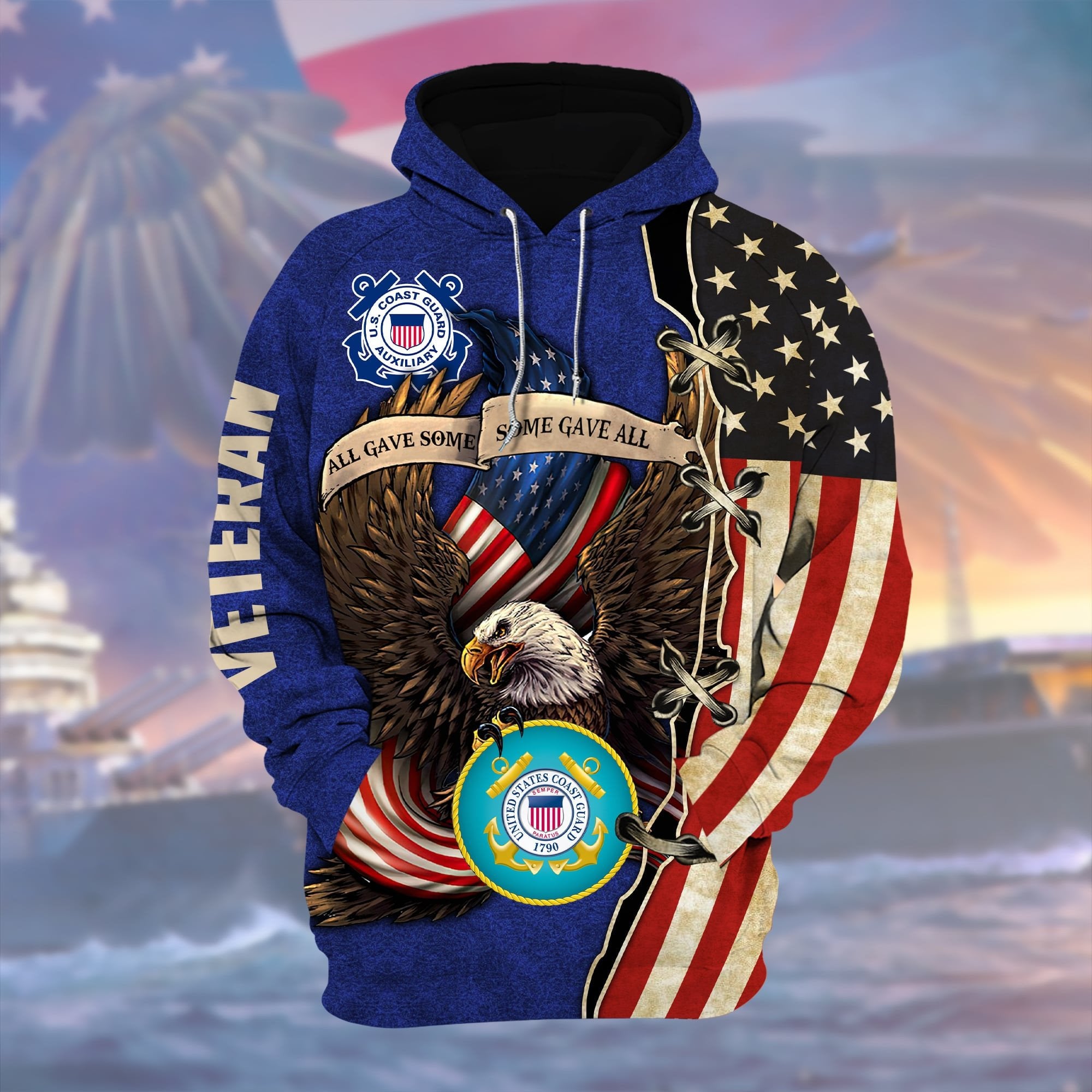 Premium Multiple US Military Services Veteran Hoodie PVC031101