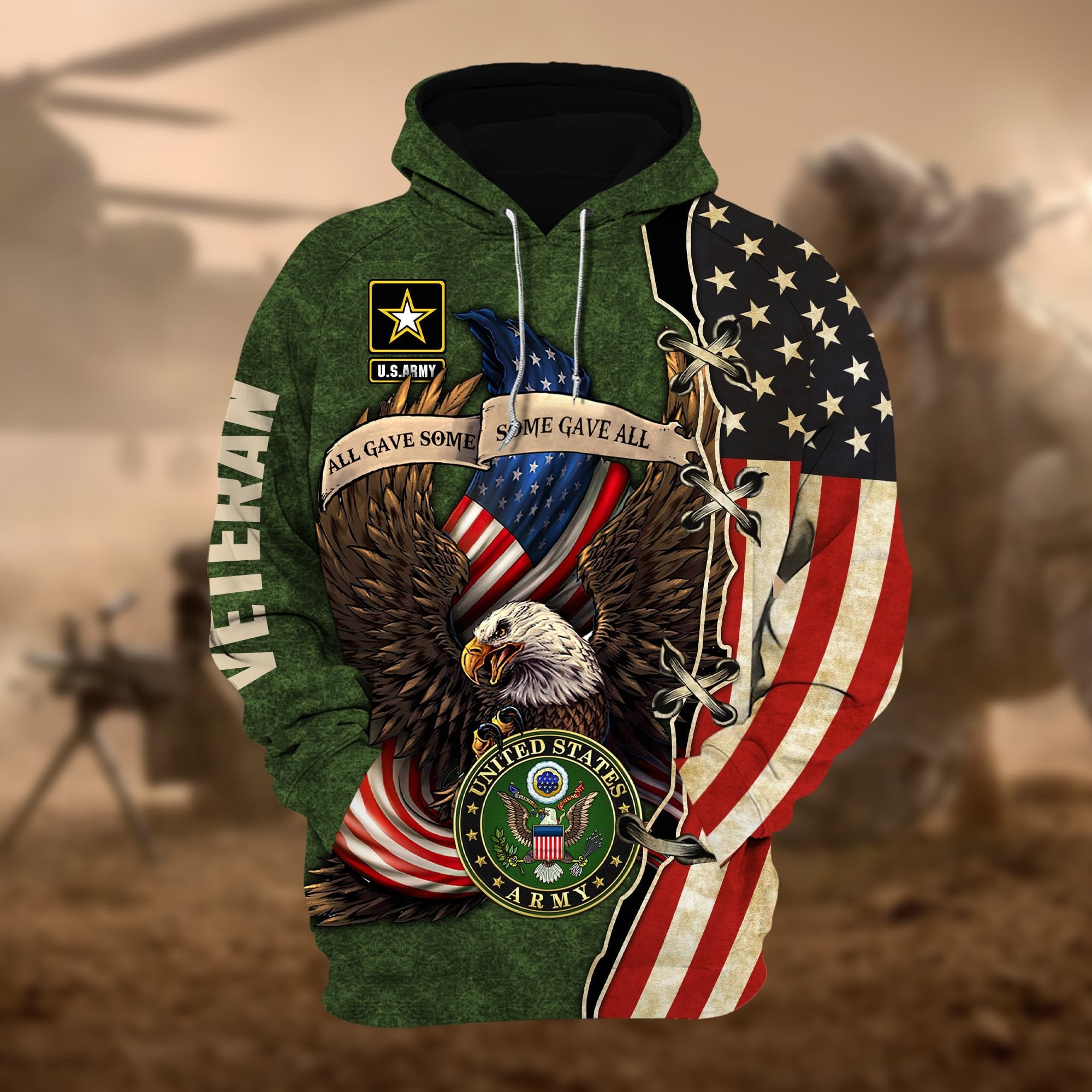 Premium Multiple US Military Services Veteran Hoodie PVC031101