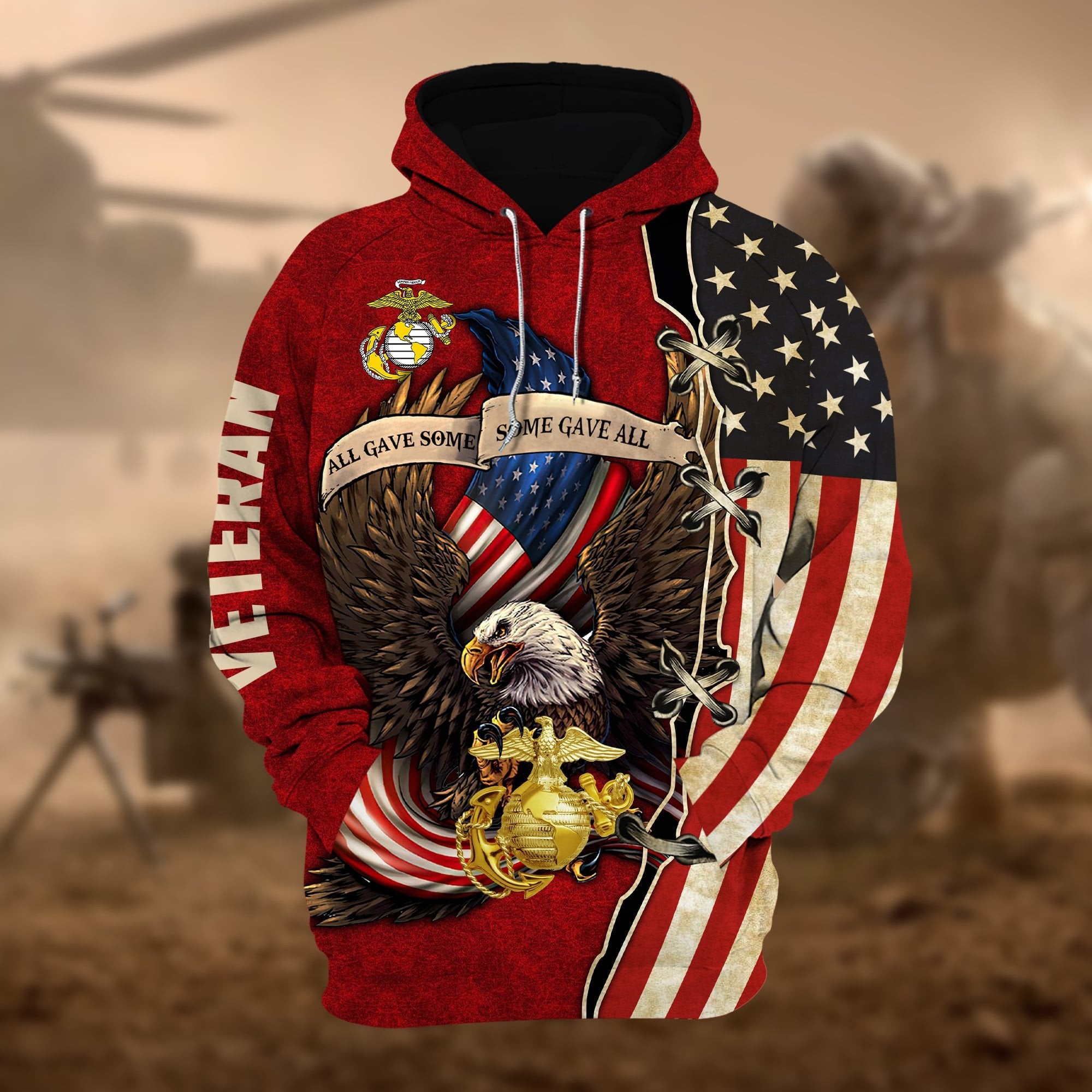 Premium Multiple US Military Services Veteran Hoodie PVC031101