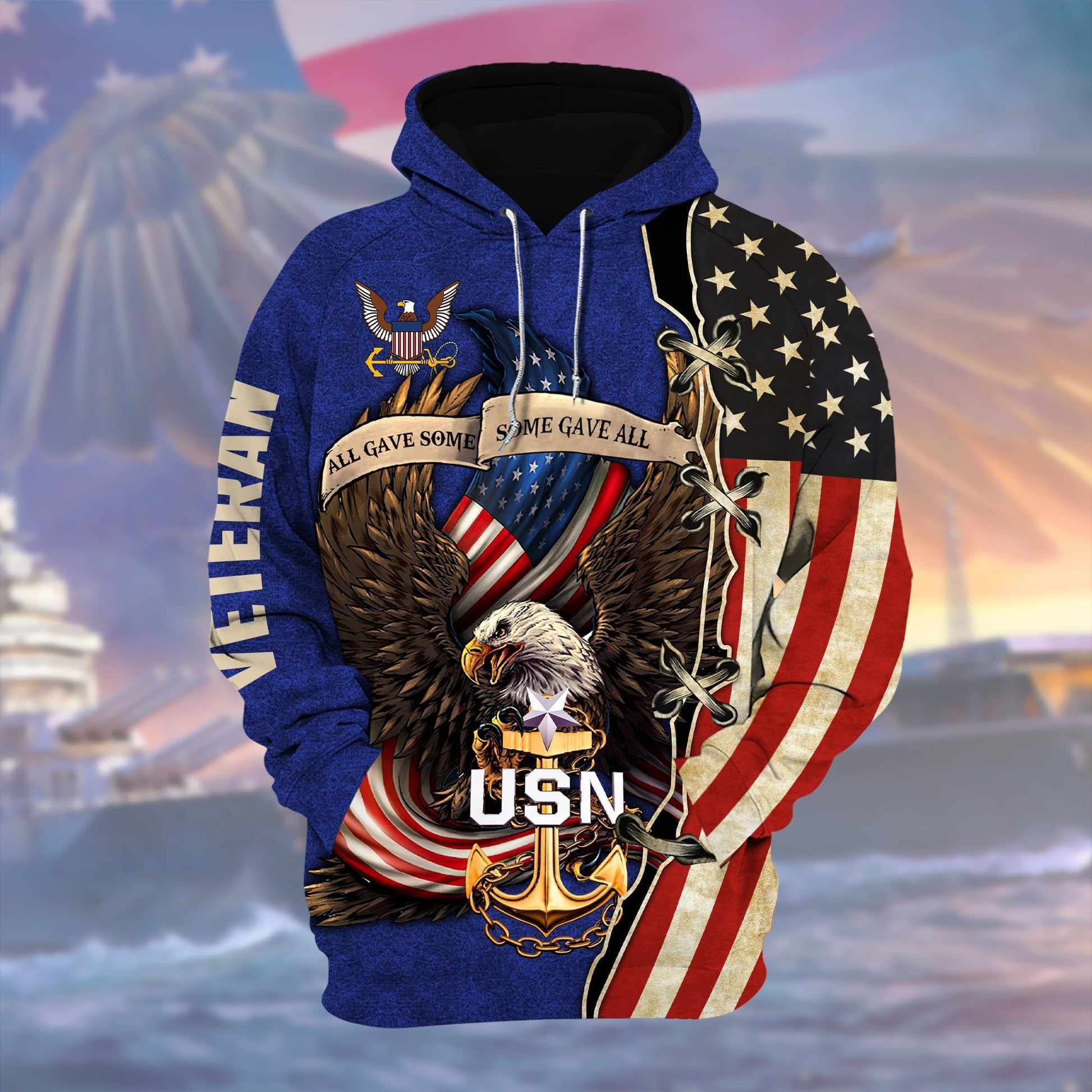 Premium Multiple US Military Services Veteran Hoodie PVC031101
