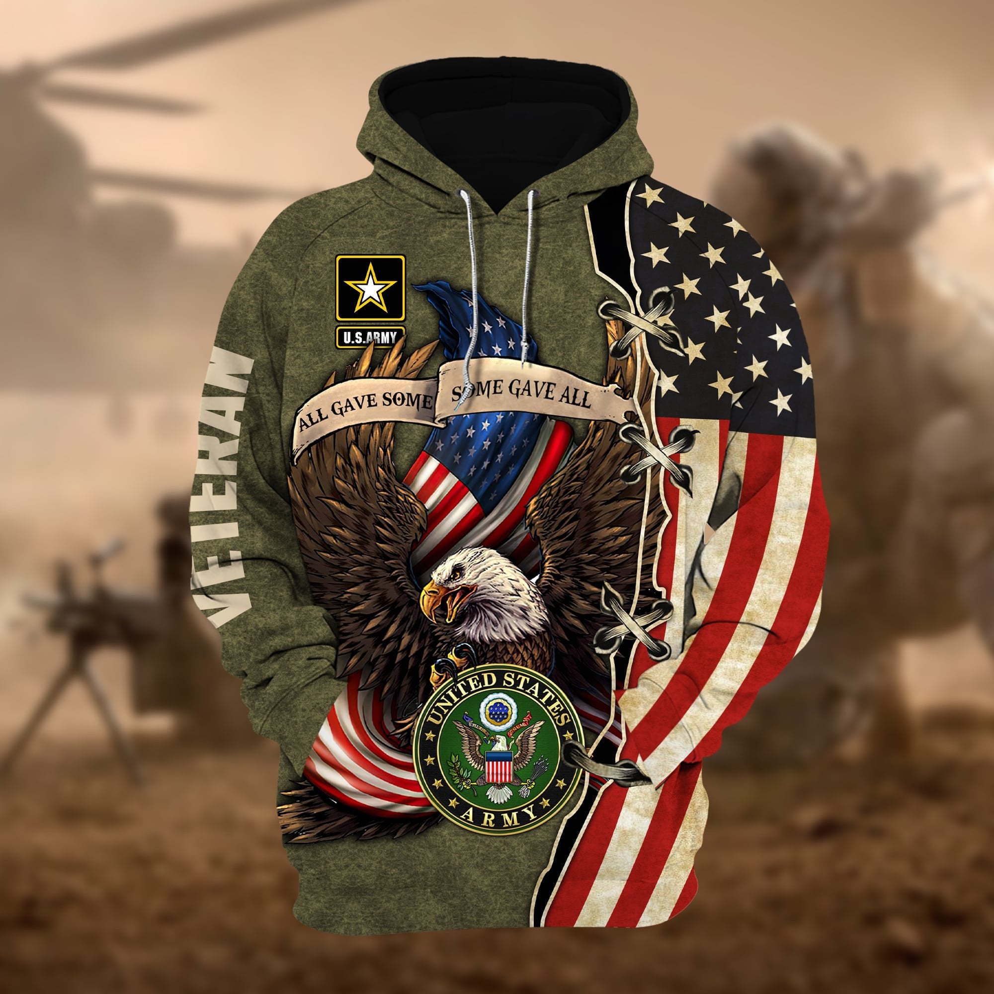 Premium Multiple US Military Services Veteran Hoodie PVC031101