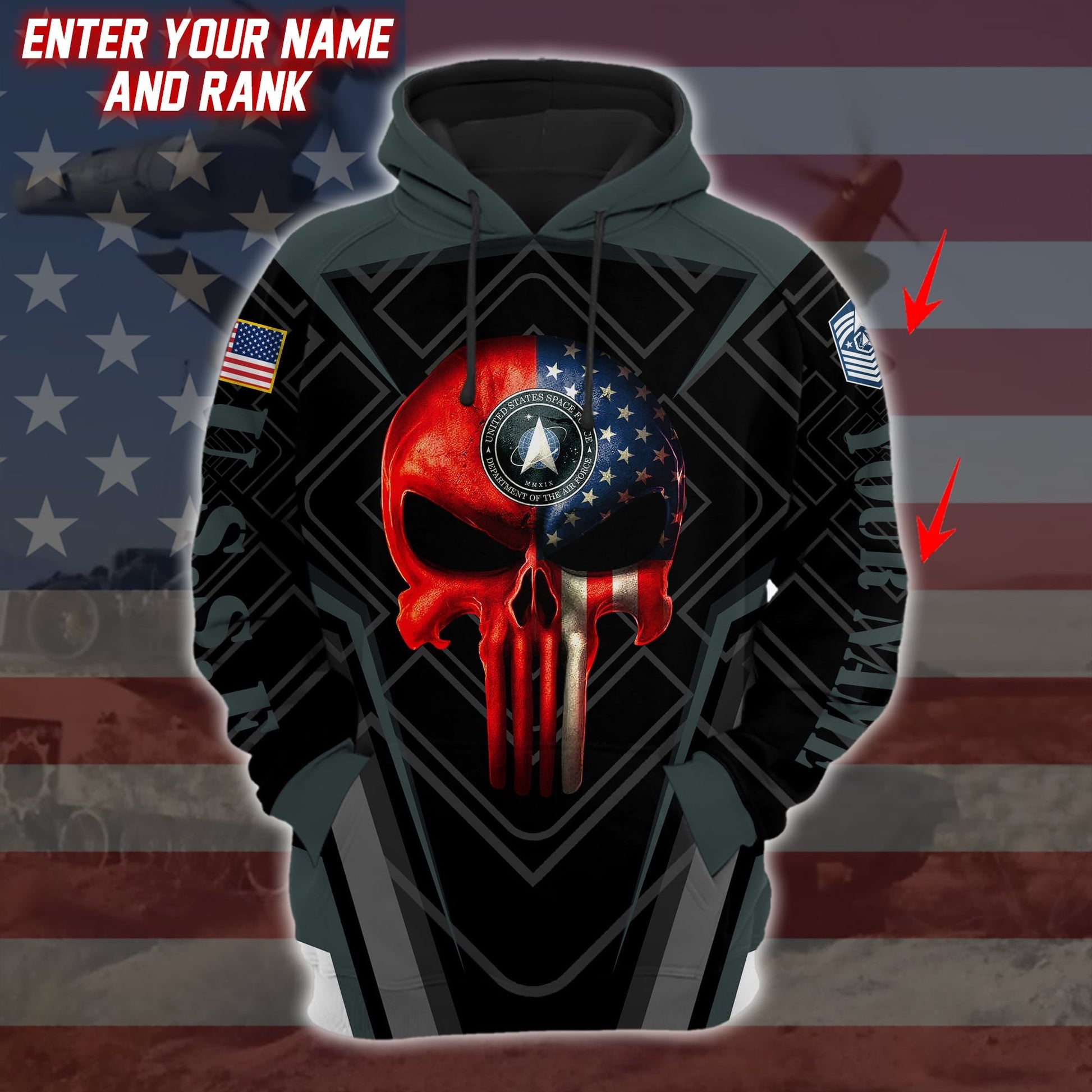 Personalized Unique Proud US Veteran Hoodie PVC081103