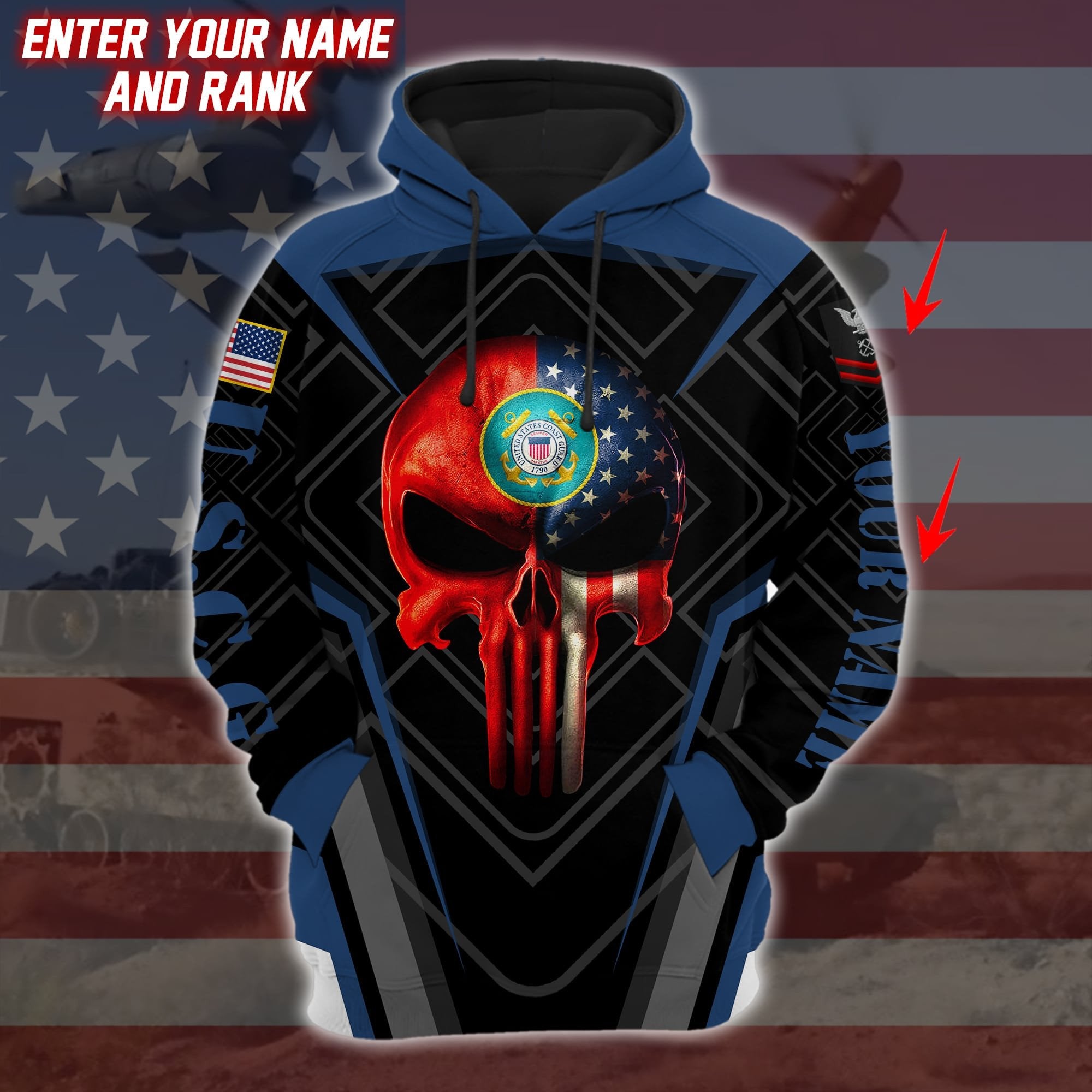 Personalized Unique Proud US Veteran Hoodie PVC081103