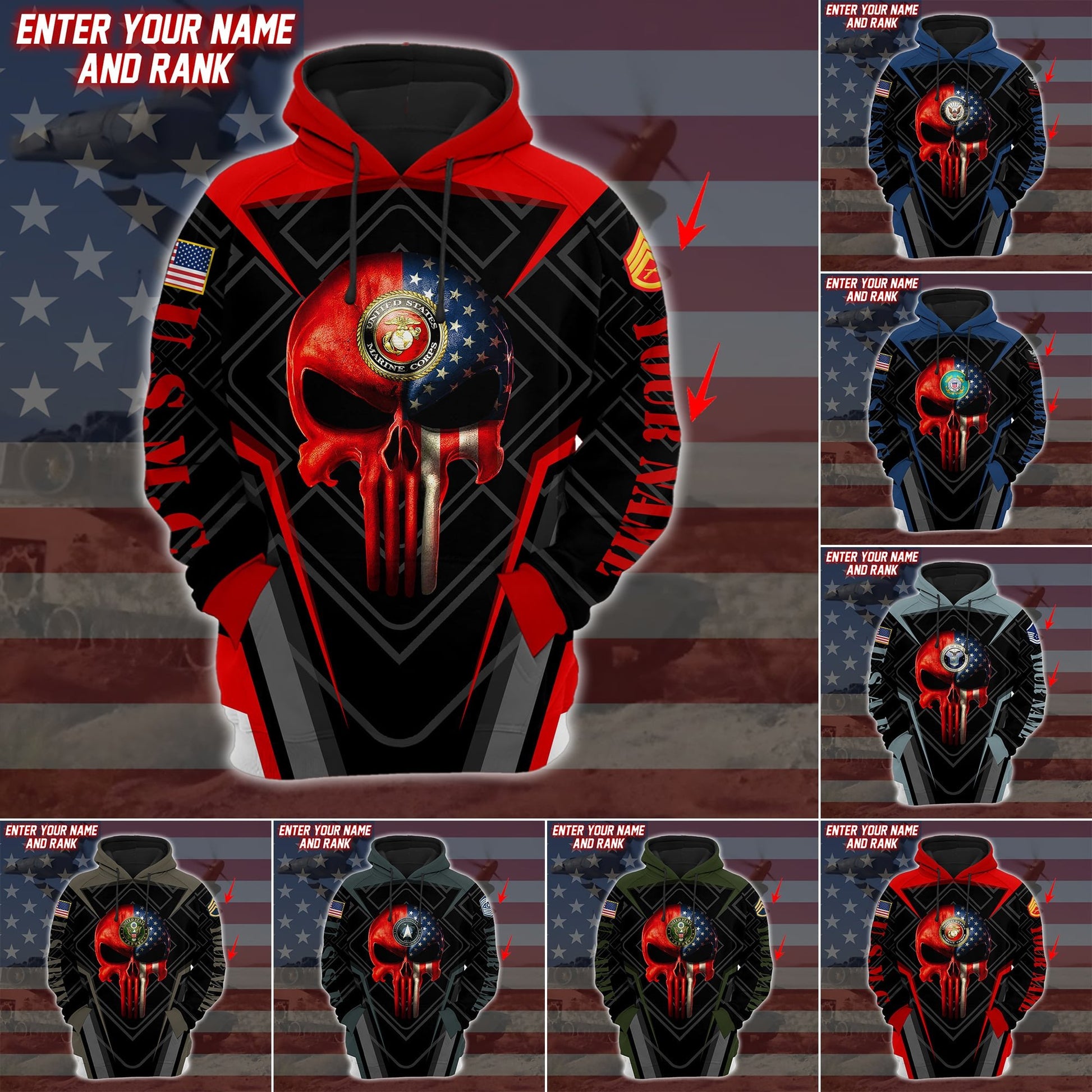 Personalized Unique Proud US Veteran Hoodie PVC081103