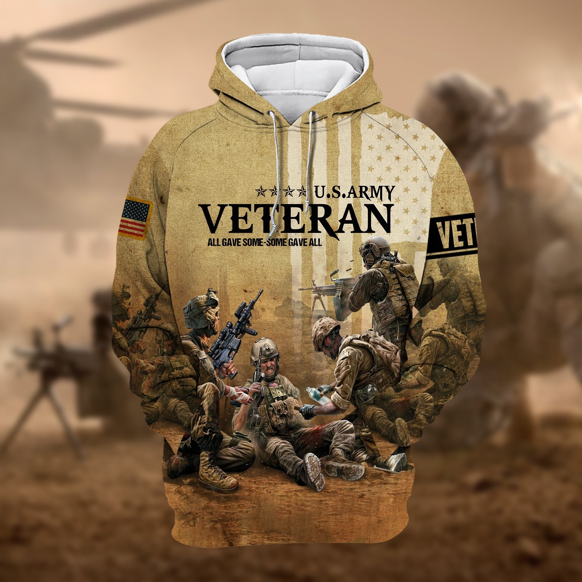 Unique U.S. Veteran Zip Hoodie PVC091103