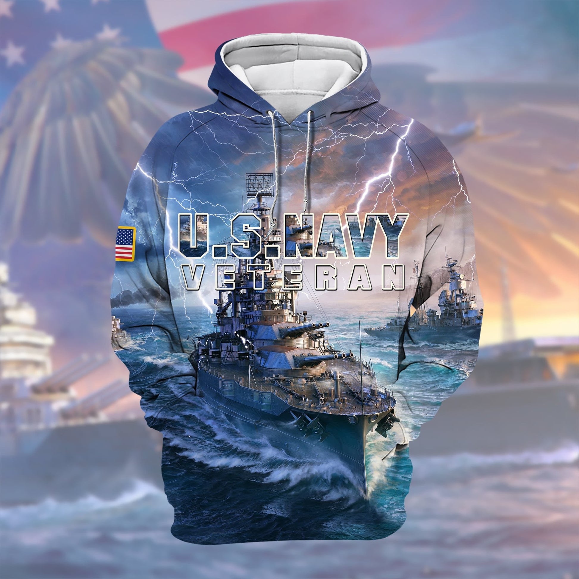 Unique U.S.Navy Veteran Zip Hoodie PVC031103