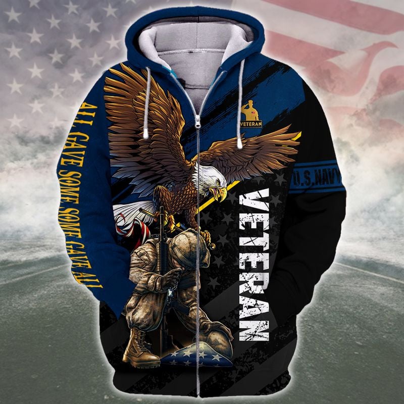 Proud To Be An American Veteran Zip Hoodie XC6005