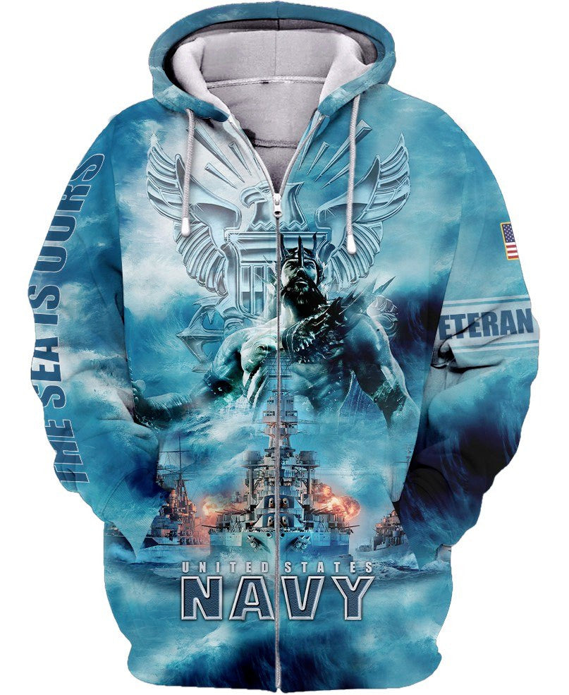 Unique The Sea Is Ours Zip Hoodie PVC231115