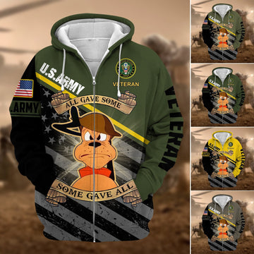 Unique U.S.ARMY Veteran Zip Hoodie PVC251101