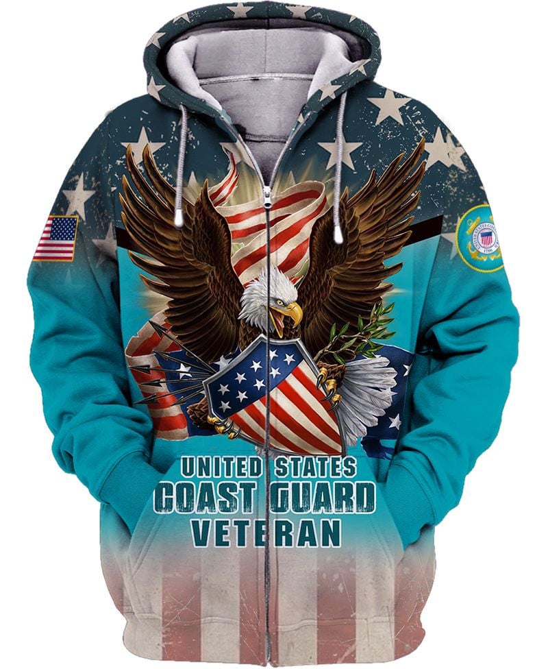 Premium Multiple US Military Services Veteran Zip Hoodie PVC221111