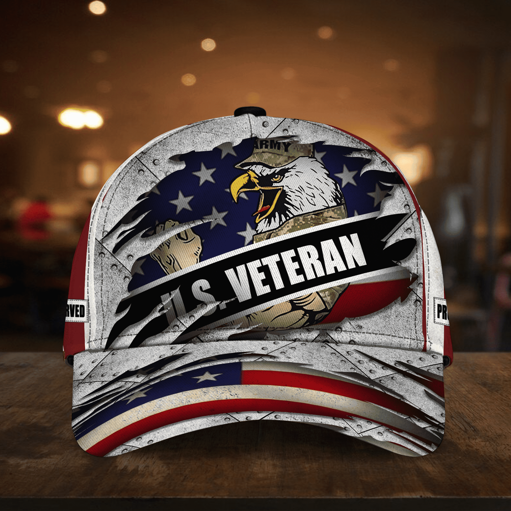 Premium Multiple US Military Services Veteran Cap NVT301001