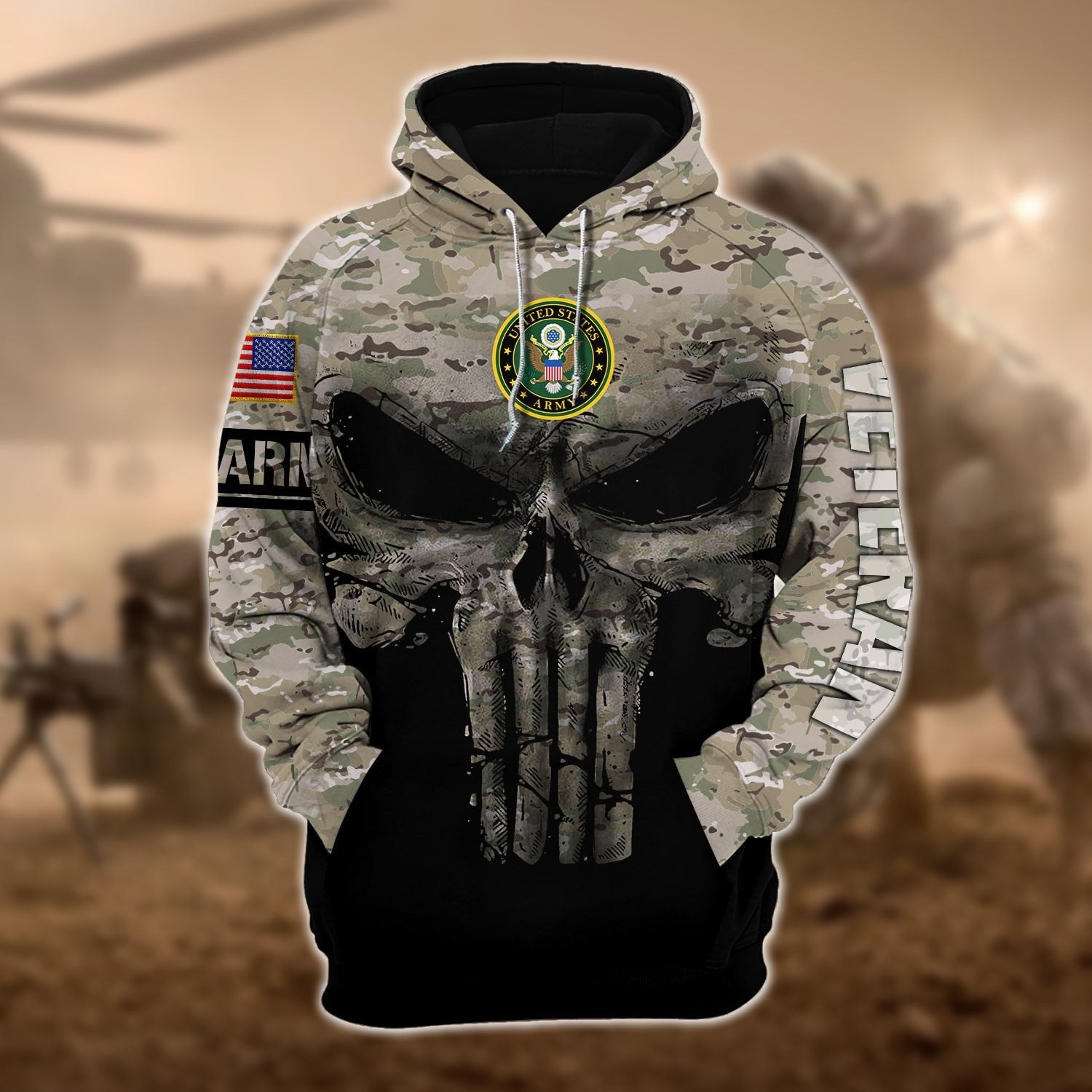 Premium Multiple US Military Services Veteran Hoodie PVC131101
