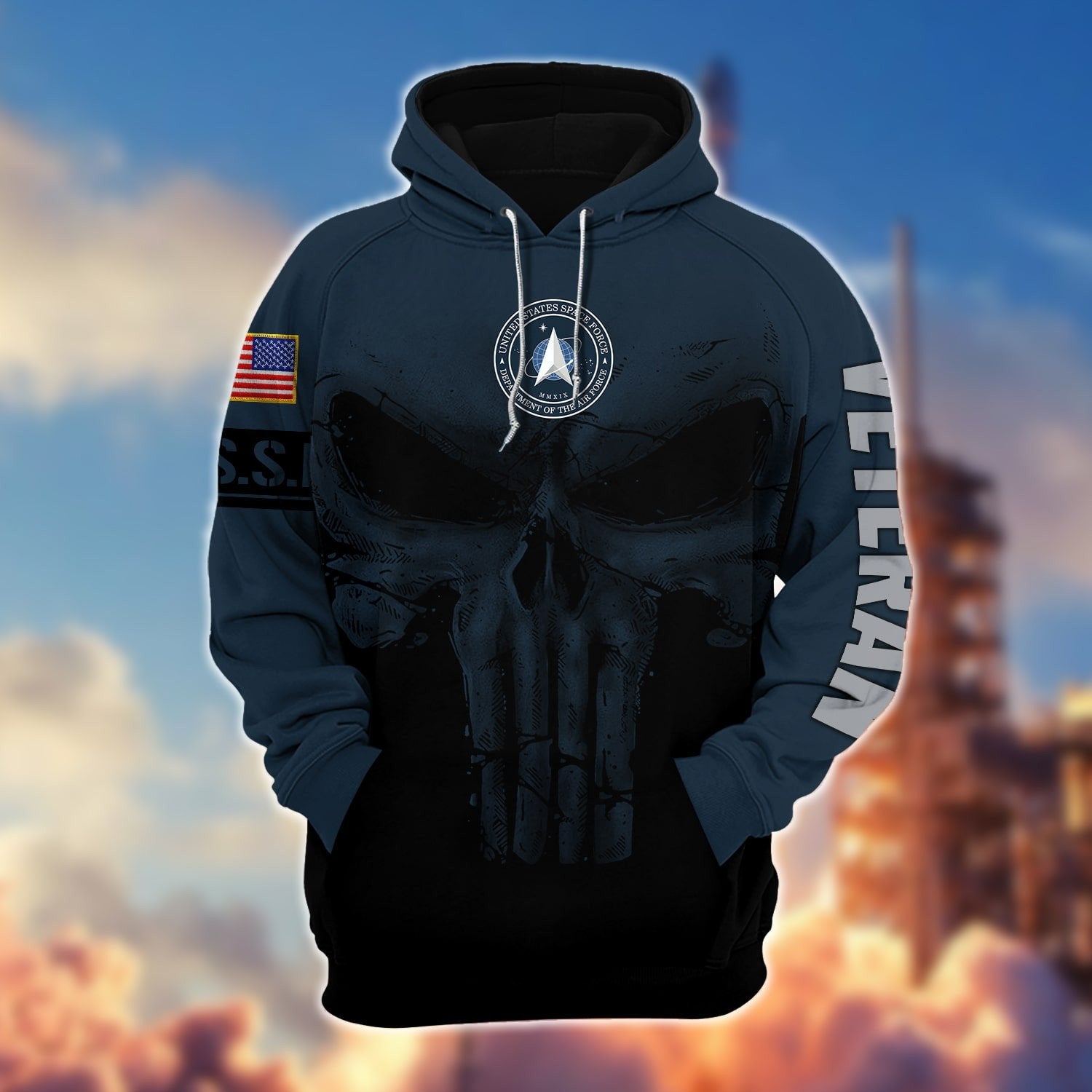 Premium Multiple US Military Services Veteran Hoodie PVC131101