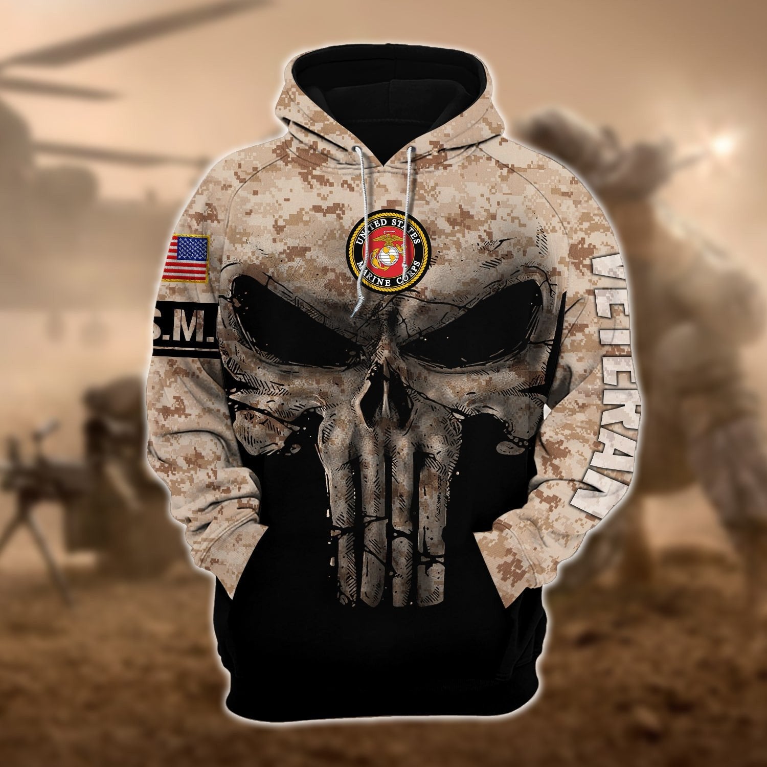 Premium Multiple US Military Services Veteran Hoodie PVC131101