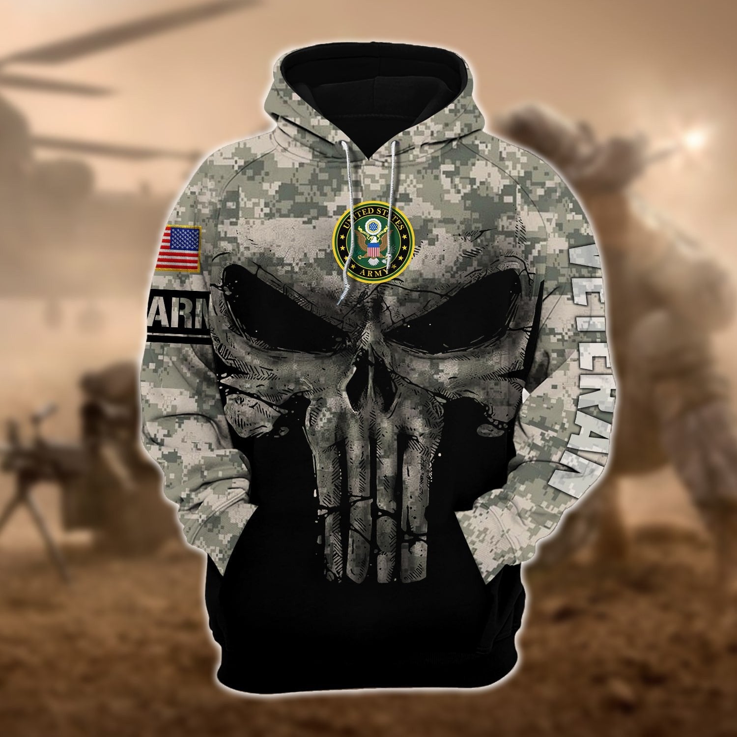 Premium Multiple US Military Services Veteran Hoodie PVC131101