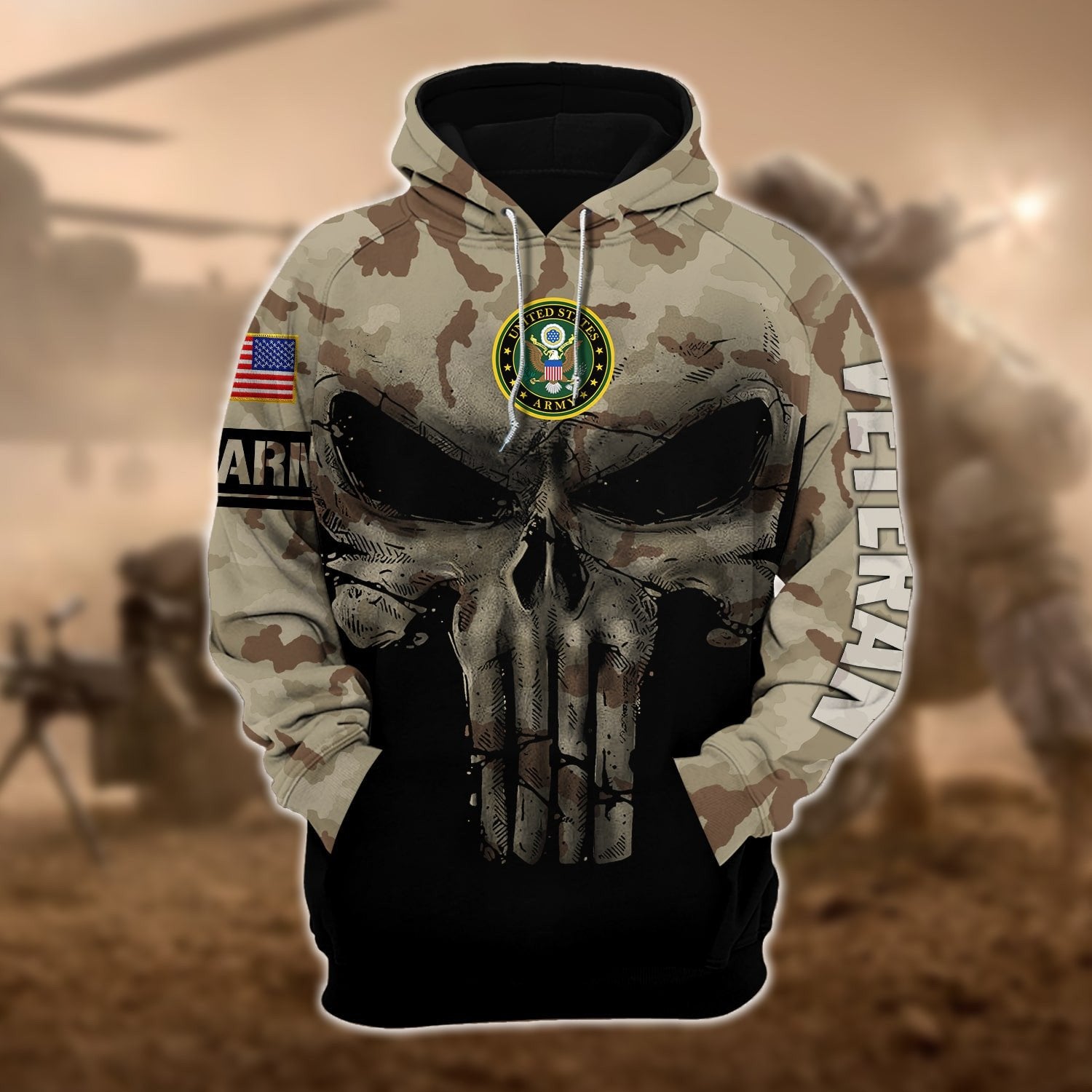 Premium Multiple US Military Services Veteran Hoodie PVC131101