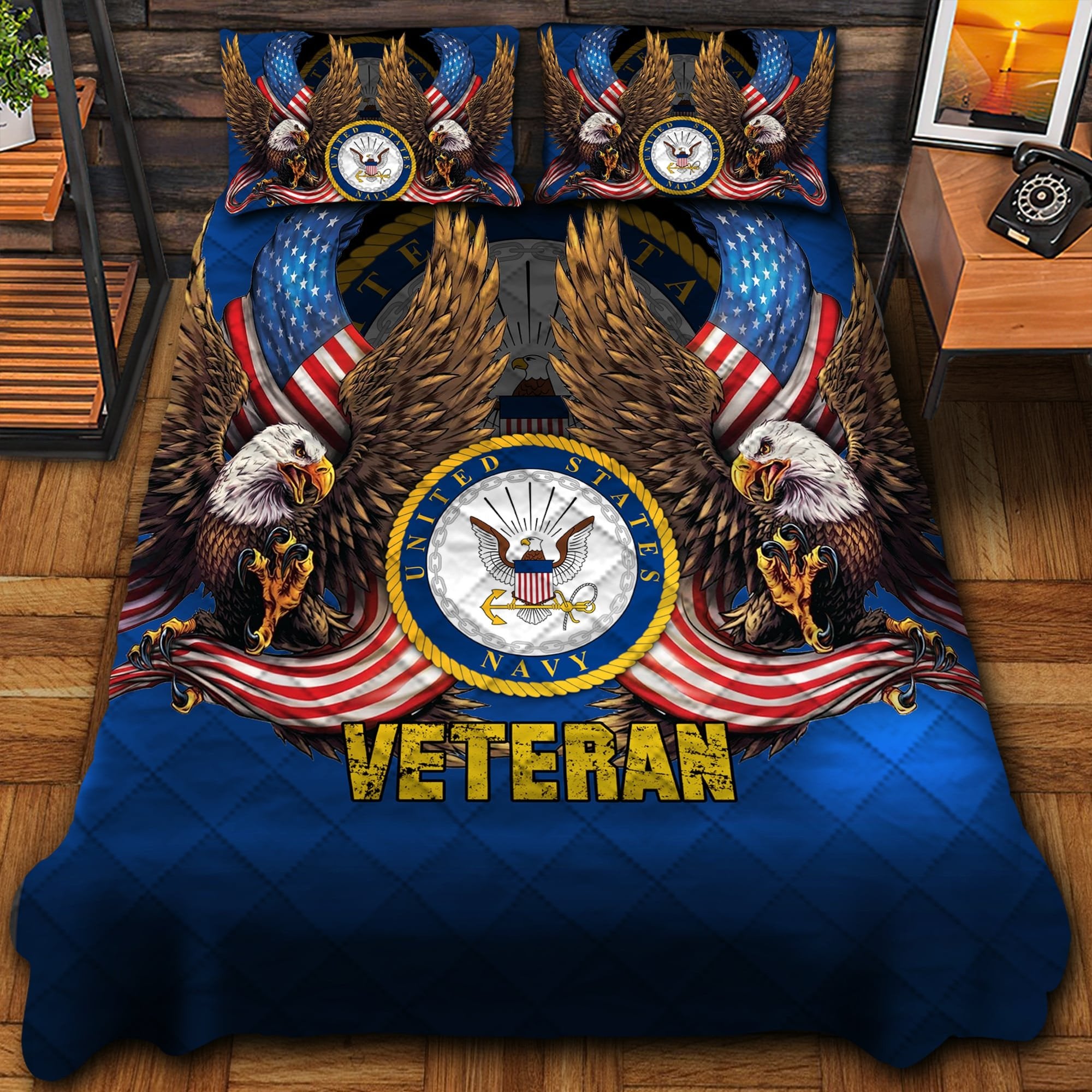 Premium Multiple US Military Services Veteran Bedding Set PVC091202